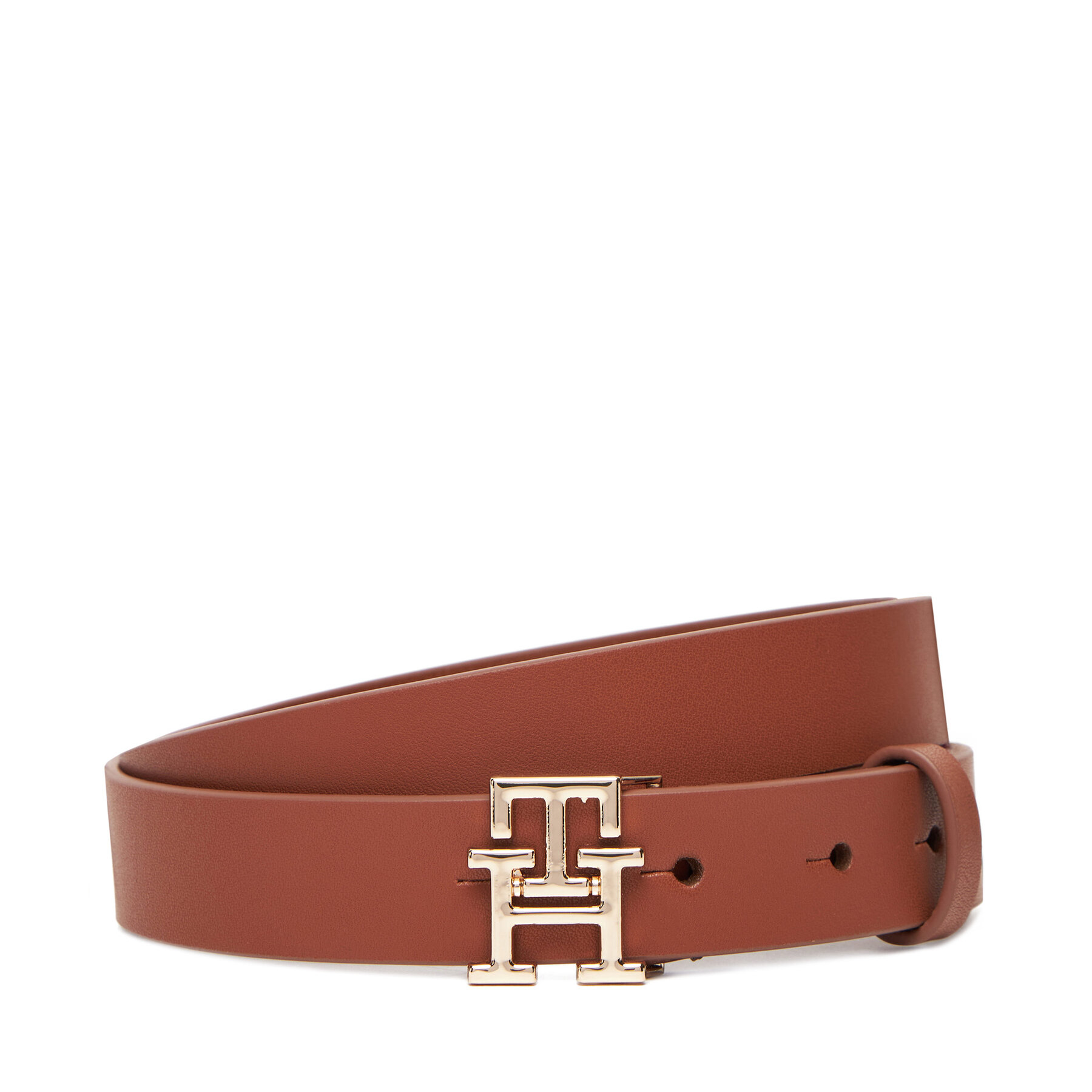 Dámsky opasok Tommy Hilfiger Th Modern AW0AW17496 Hnedá