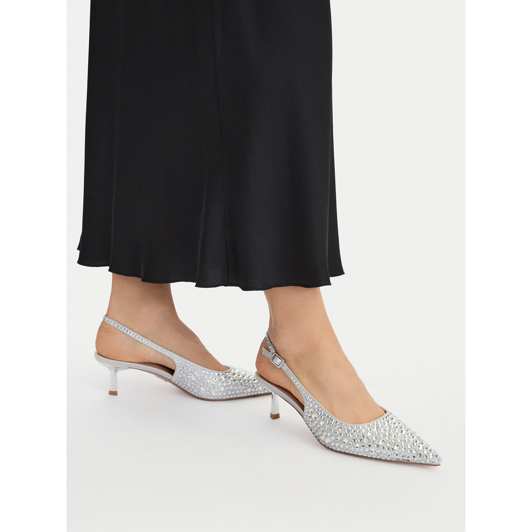 Pantofi cu toc subțire Steve Madden Korra-R 11004977 Argintiu