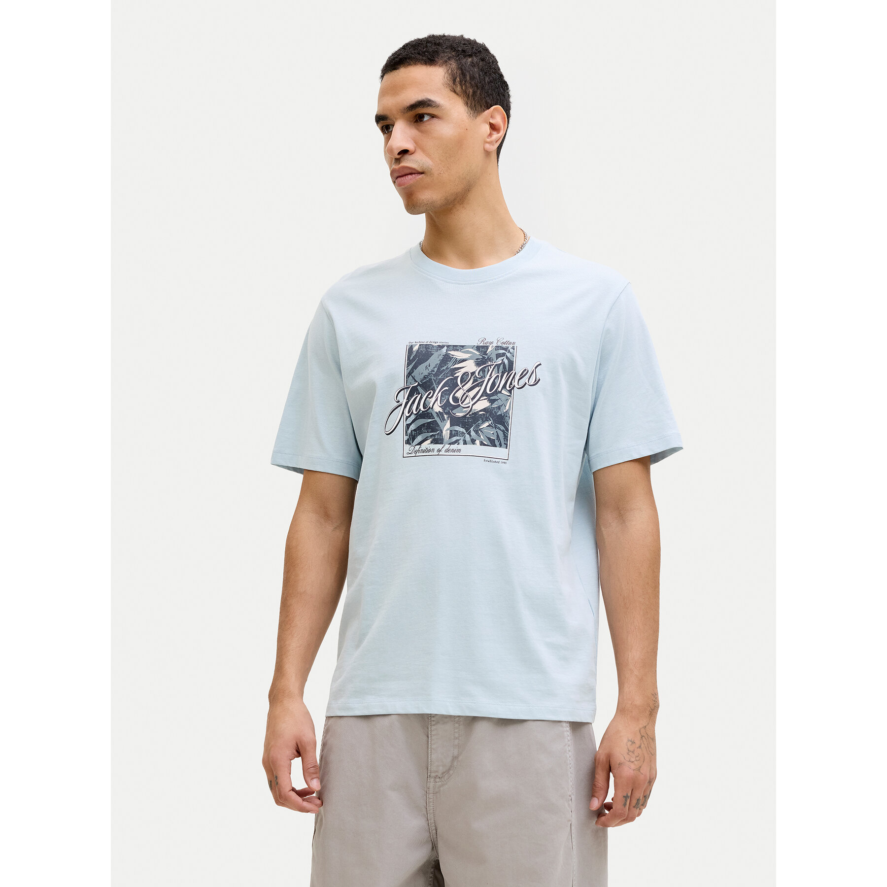 Jack & Jones T-Shirt Honolulu 12288088 Himmelblau Regular Fit