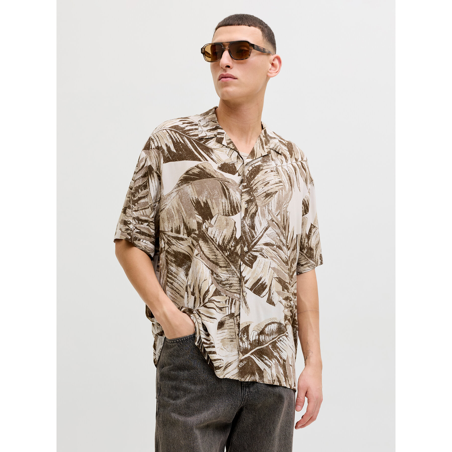 Jack & Jones Hemd Jeff 12288854 Braun Relaxed Fit