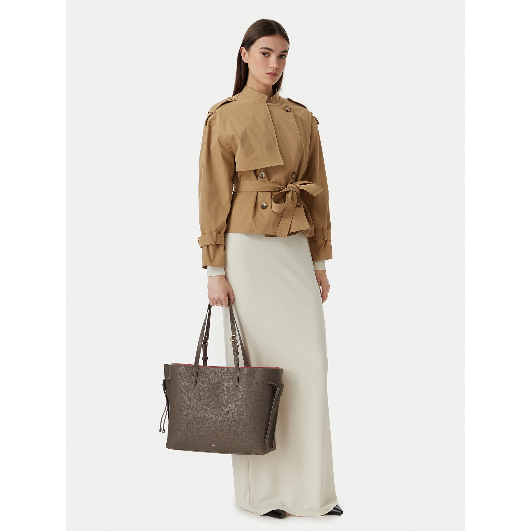 Geantă Furla Ava L WB02001 BX4329 CN 4916S Gri închis