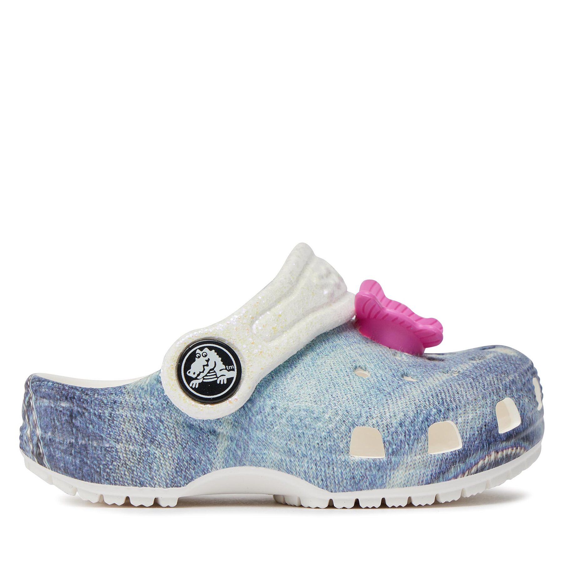 Παντόφλες Crocs Classic Denim Clog T 208302 Λευκό