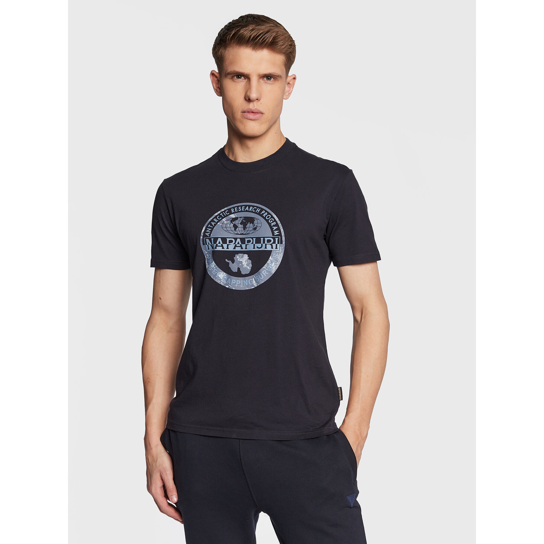 Napapijri T-shirt S-Bollo NP0A4H9K Blu scuro Regular Fit