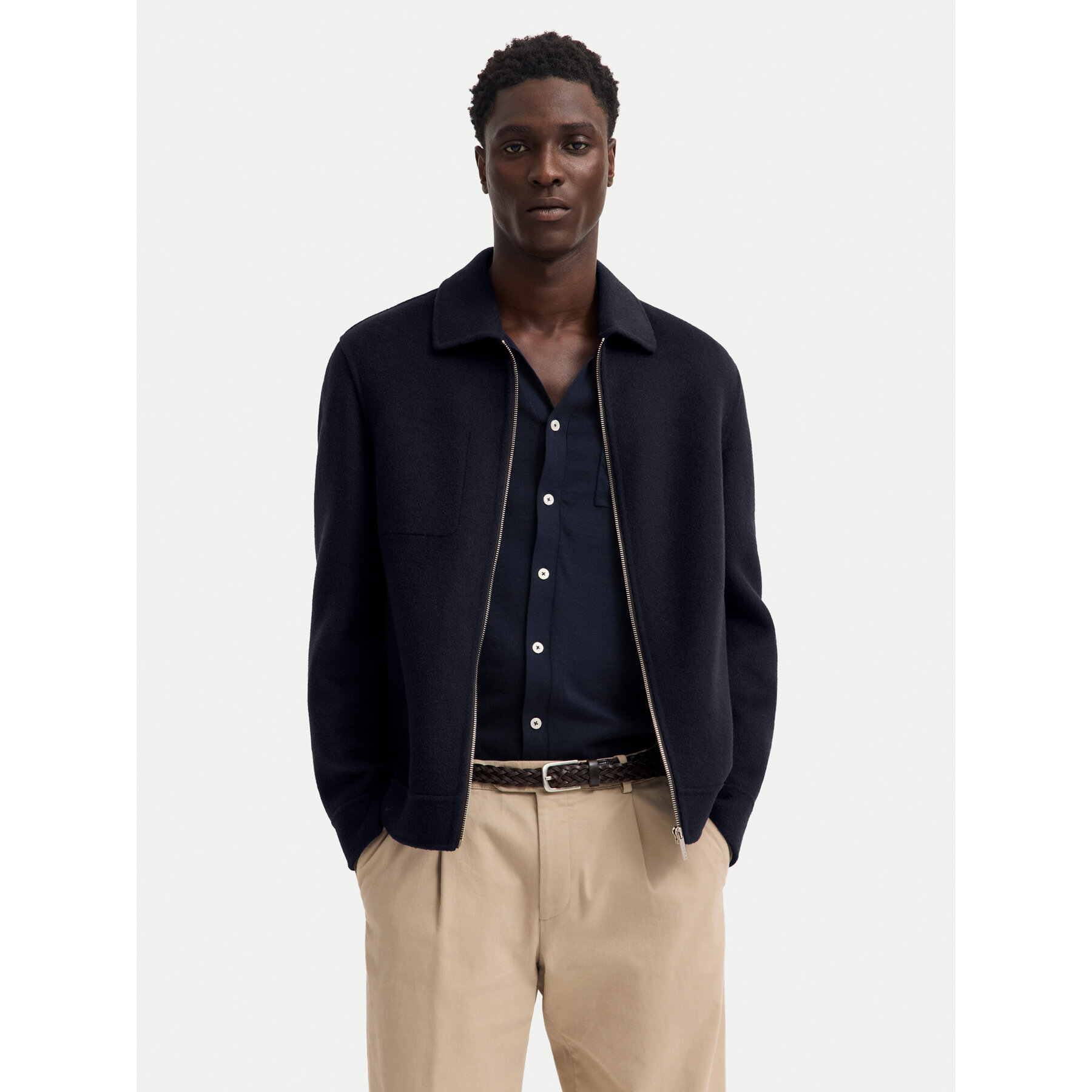 Bugatti Übergangsjacke 276300-21060 Dunkelblau Regular Fit