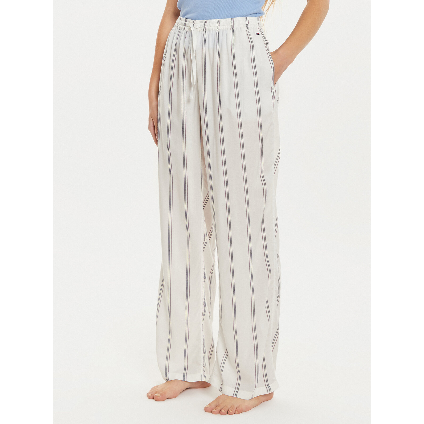 Tommy Hilfiger Παντελόνι πιτζάμας UW0UW05612 Εκρού Regular Fit