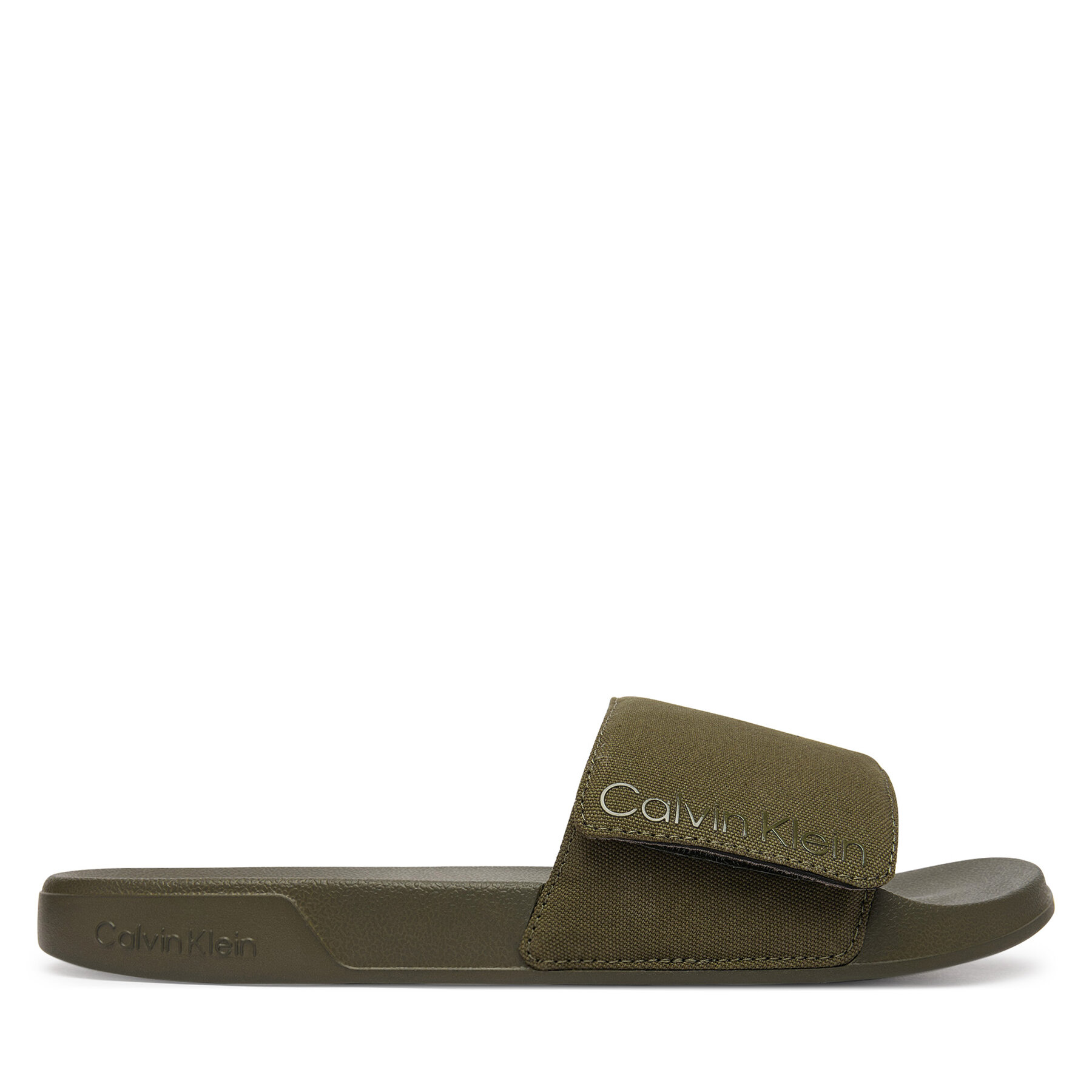 Šľapky Calvin Klein Ess Slide Adj Monobrand Cv HM0HM02115 Zelená