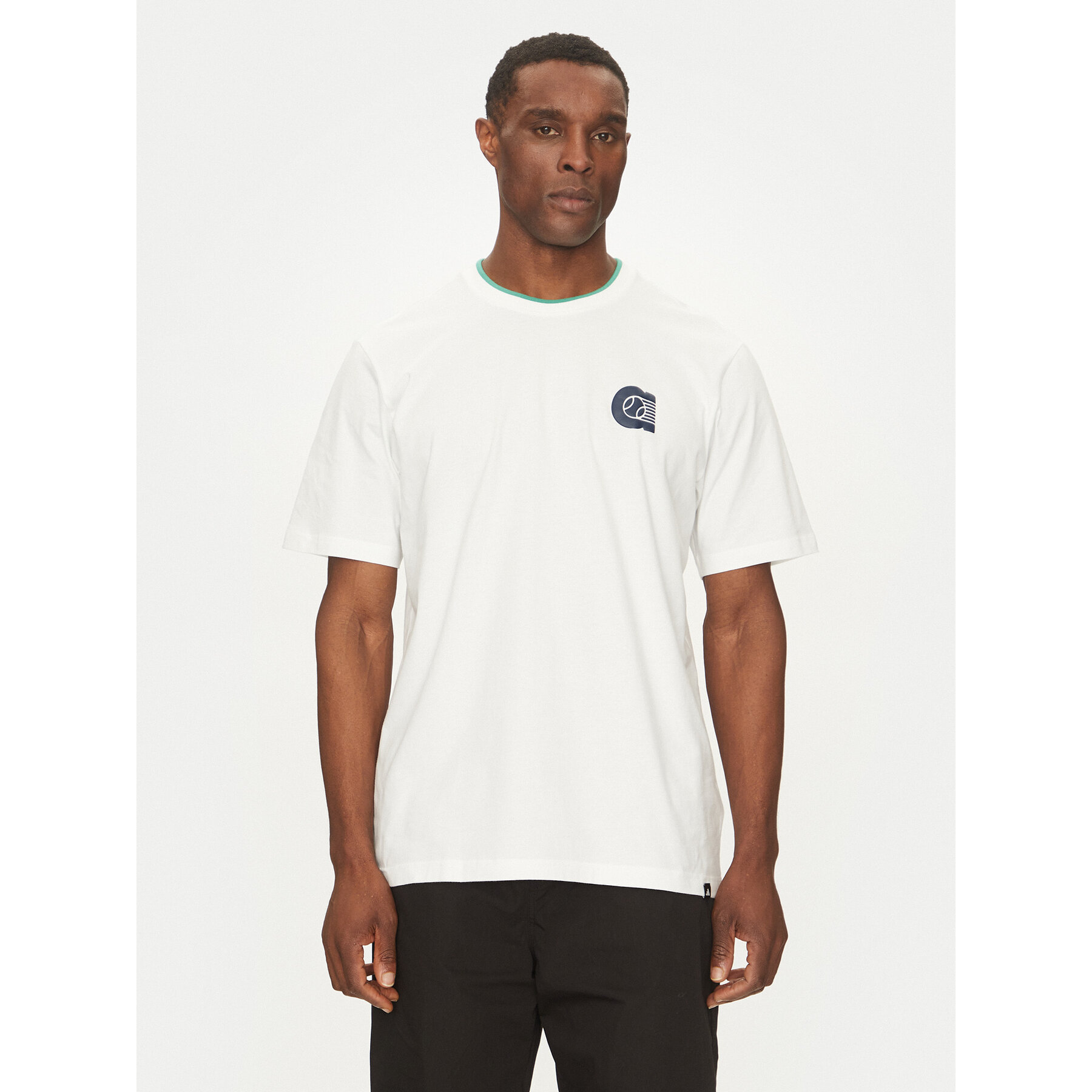 Adidas T-Shirt Summer Prep Graphic JI9414 Bianco Regular Fit