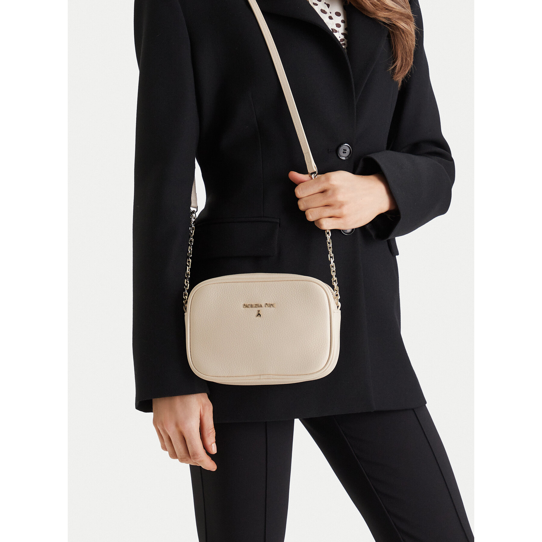 Τσάντα Patrizia Pepe CB0071/L001-W405 Εκρού