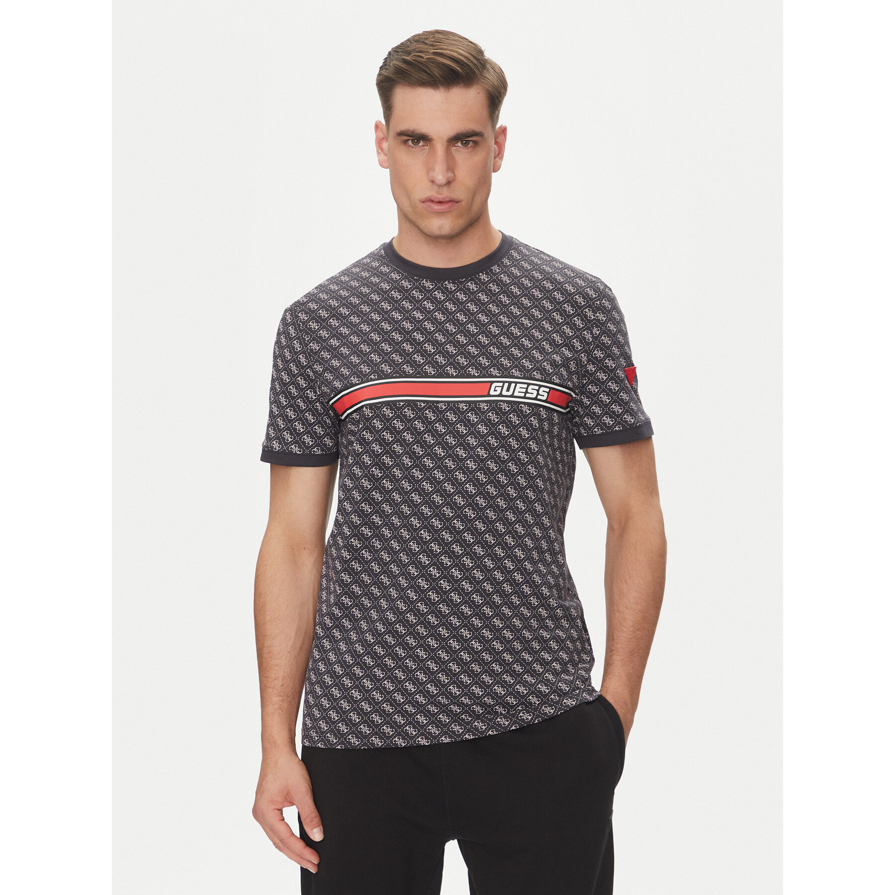 Guess T-Shirt Jamey Z2BI09 J1314 Schwarz Regular Fit