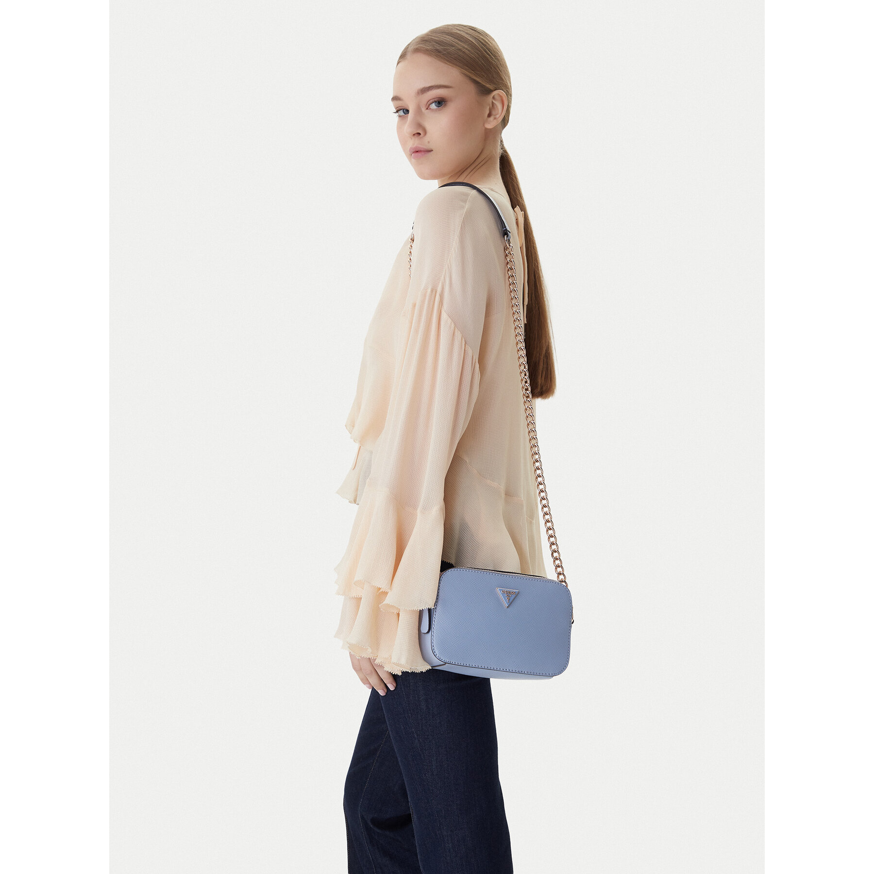 Ročna torba Guess Noelle II HWZG96 72140 Modra