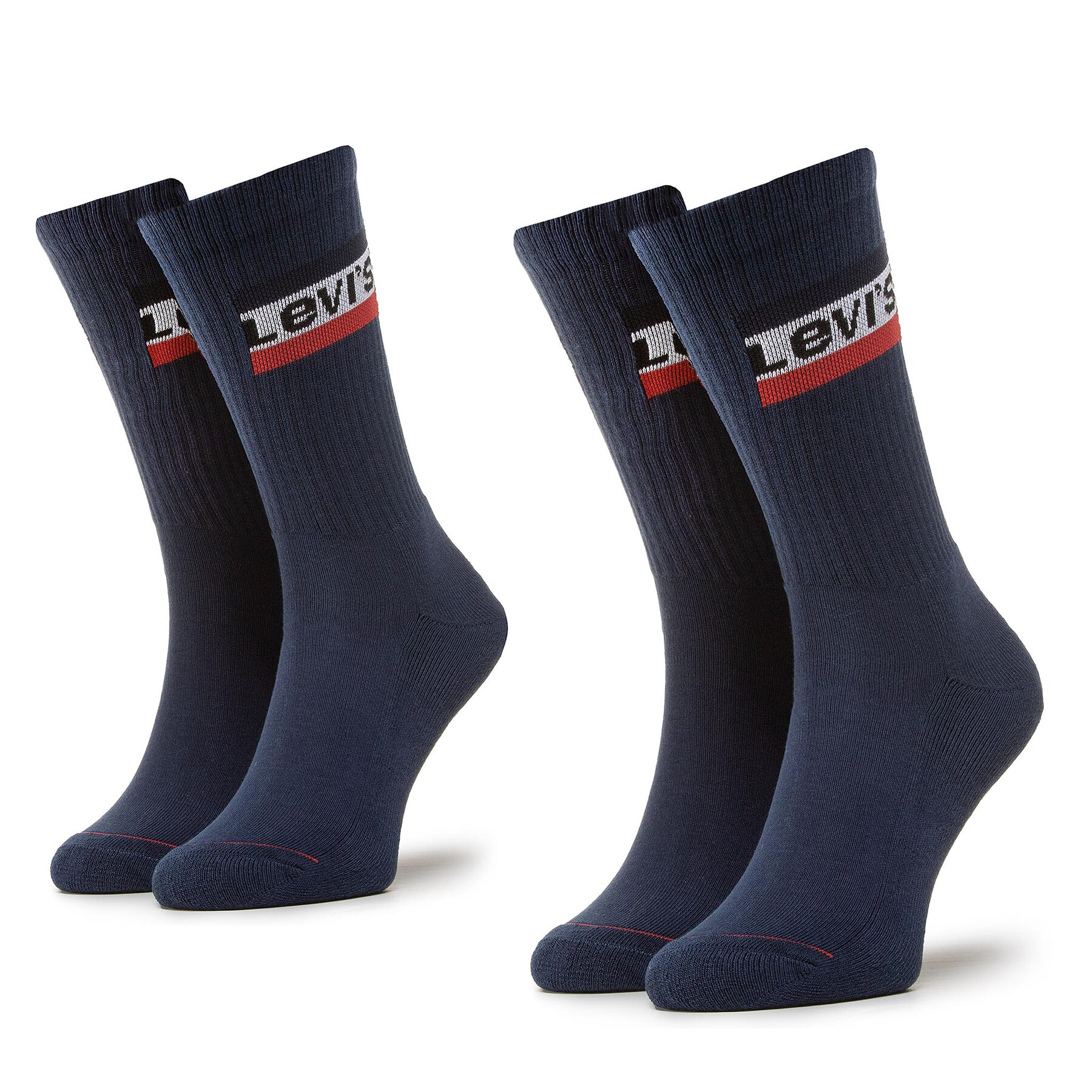Súprava 2 párov vysokých pánskych ponožiek Levi's 902012-001 Tmavomodrá