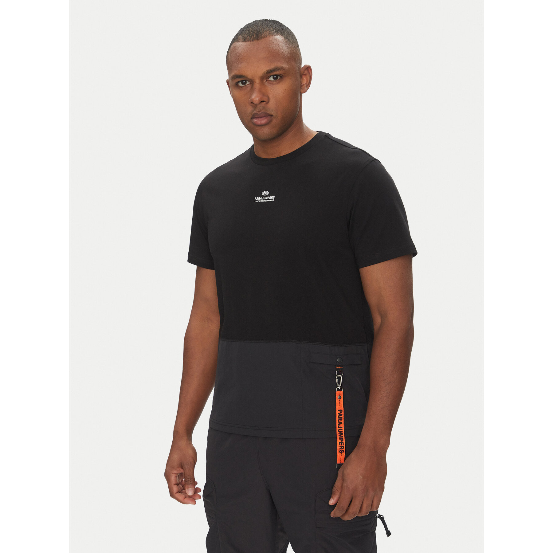 Parajumpers T-shirt Clint 25SMPMTSRE08 Nero Regular Fit