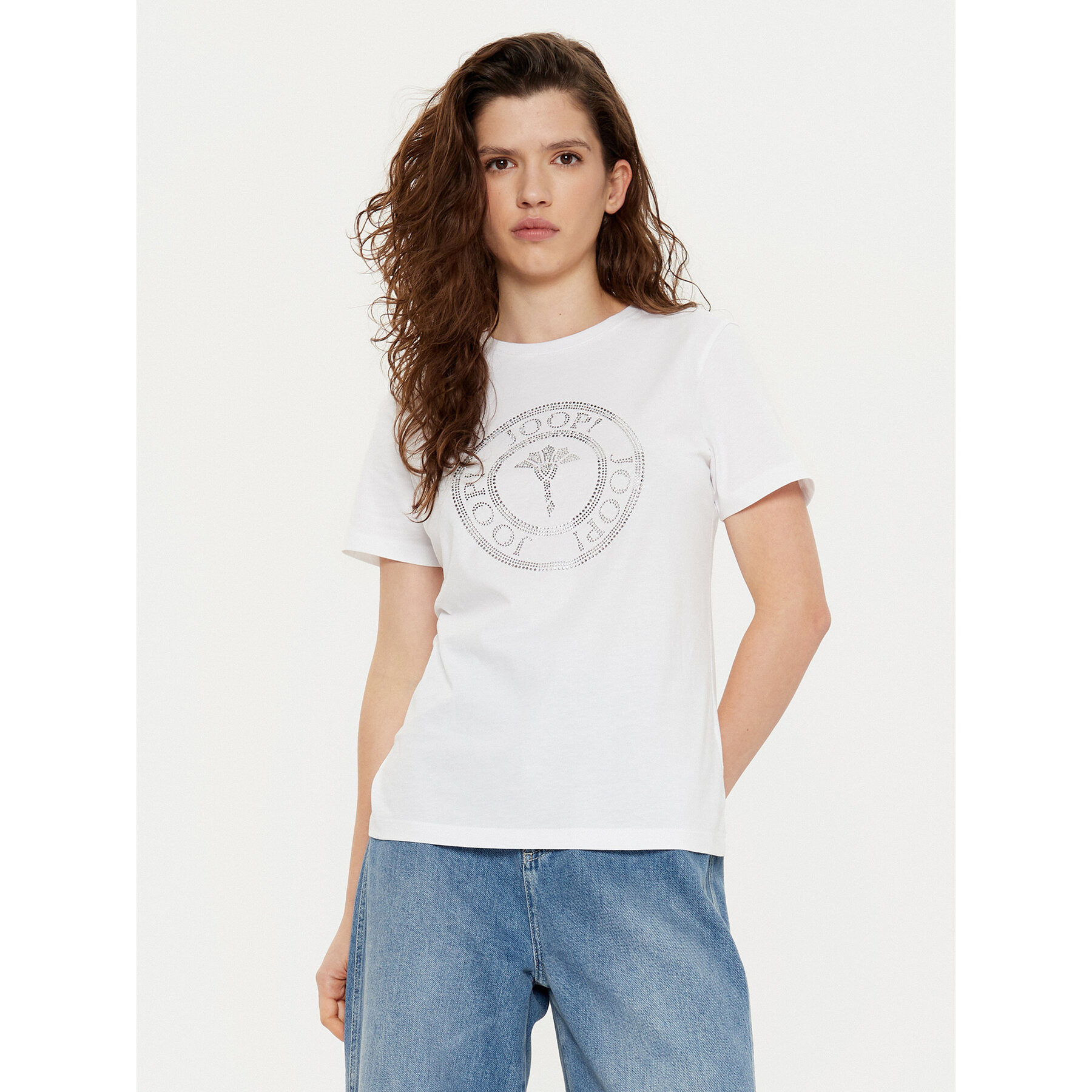 JOOP! Póló 58 10018228 30042942 Fehér Slim Fit