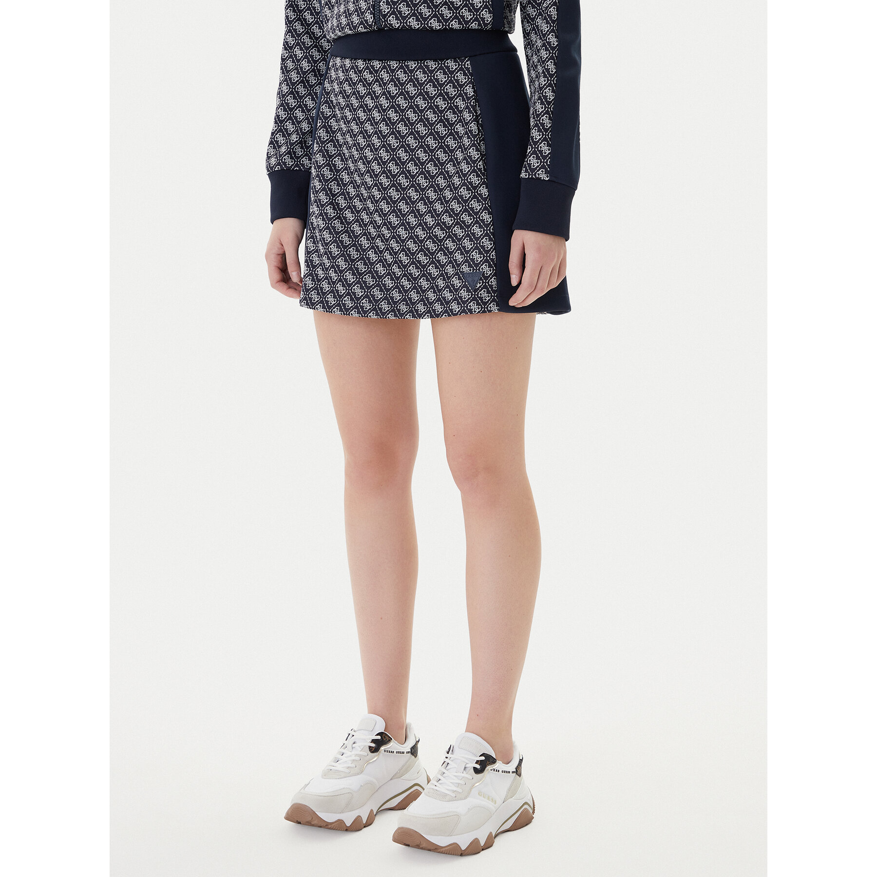 Guess Minirock V6RD04 K2042 Dunkelblau Regular Fit