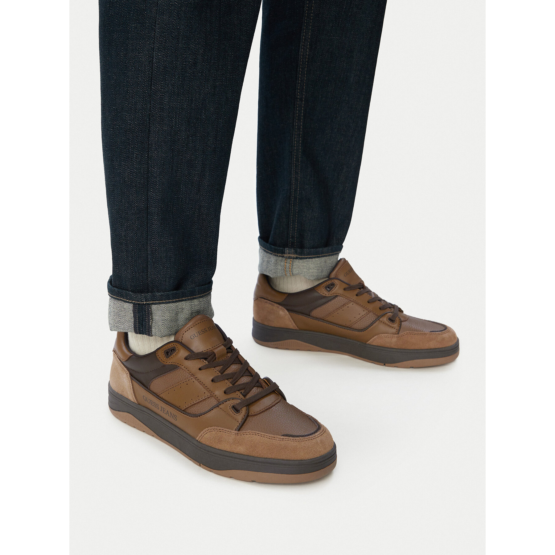 Sneakersy Guess Jeans EO-TEKSAS-02 126AM Světle hnědá