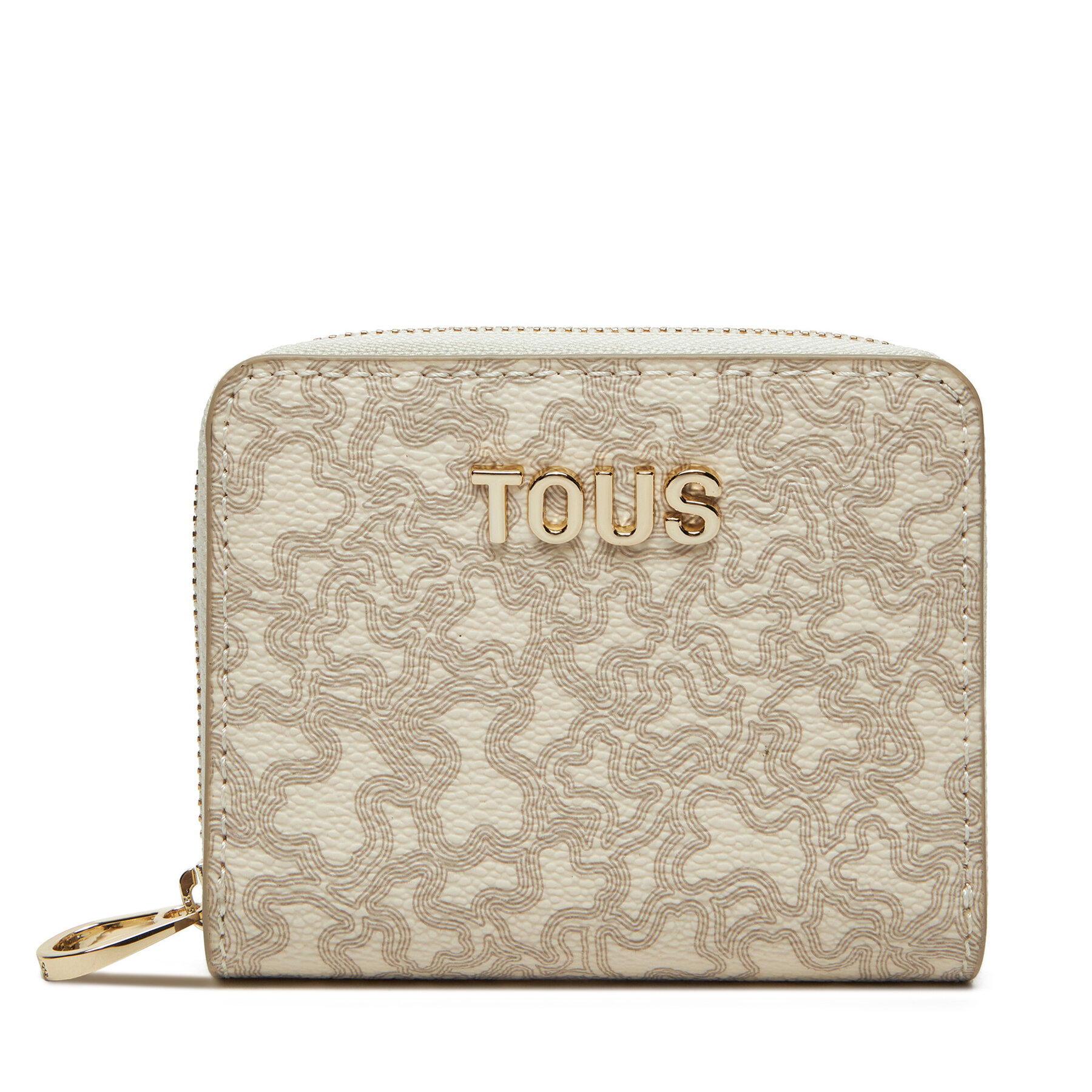 TOUS Μικρό Πορτοφόλι Γυναικείο TOUS Kaos Mini Lines 2002184101 Μπεζ