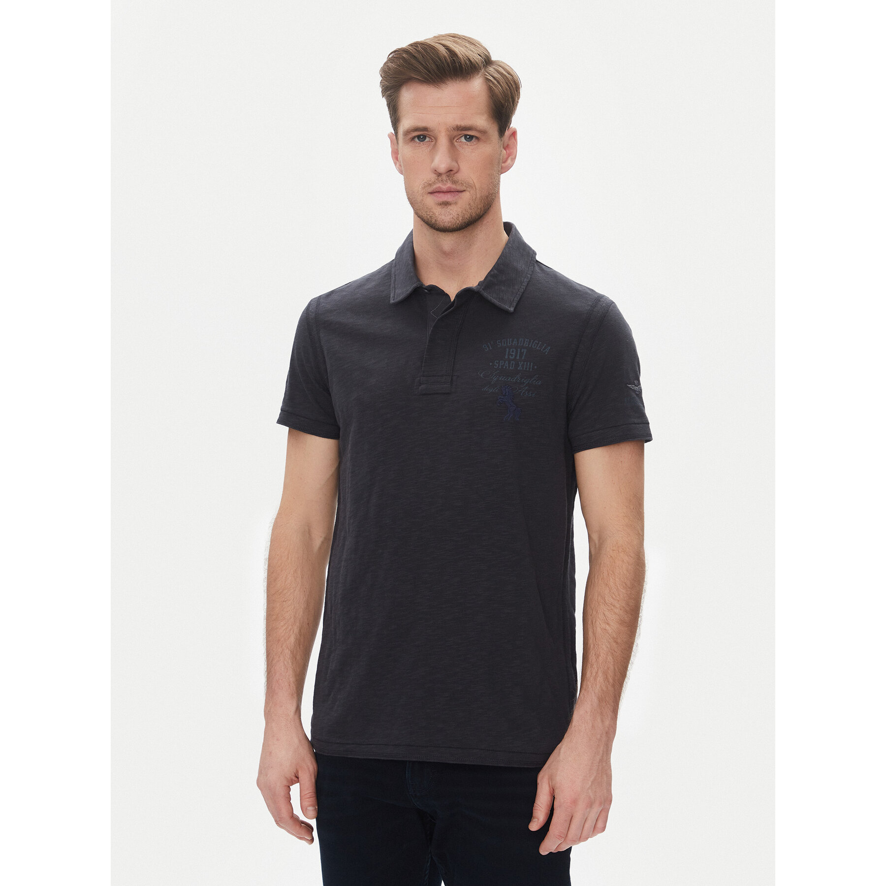 Aeronautica Militare Polo 251PO1857J680 Σκούρο μπλε Regular Fit