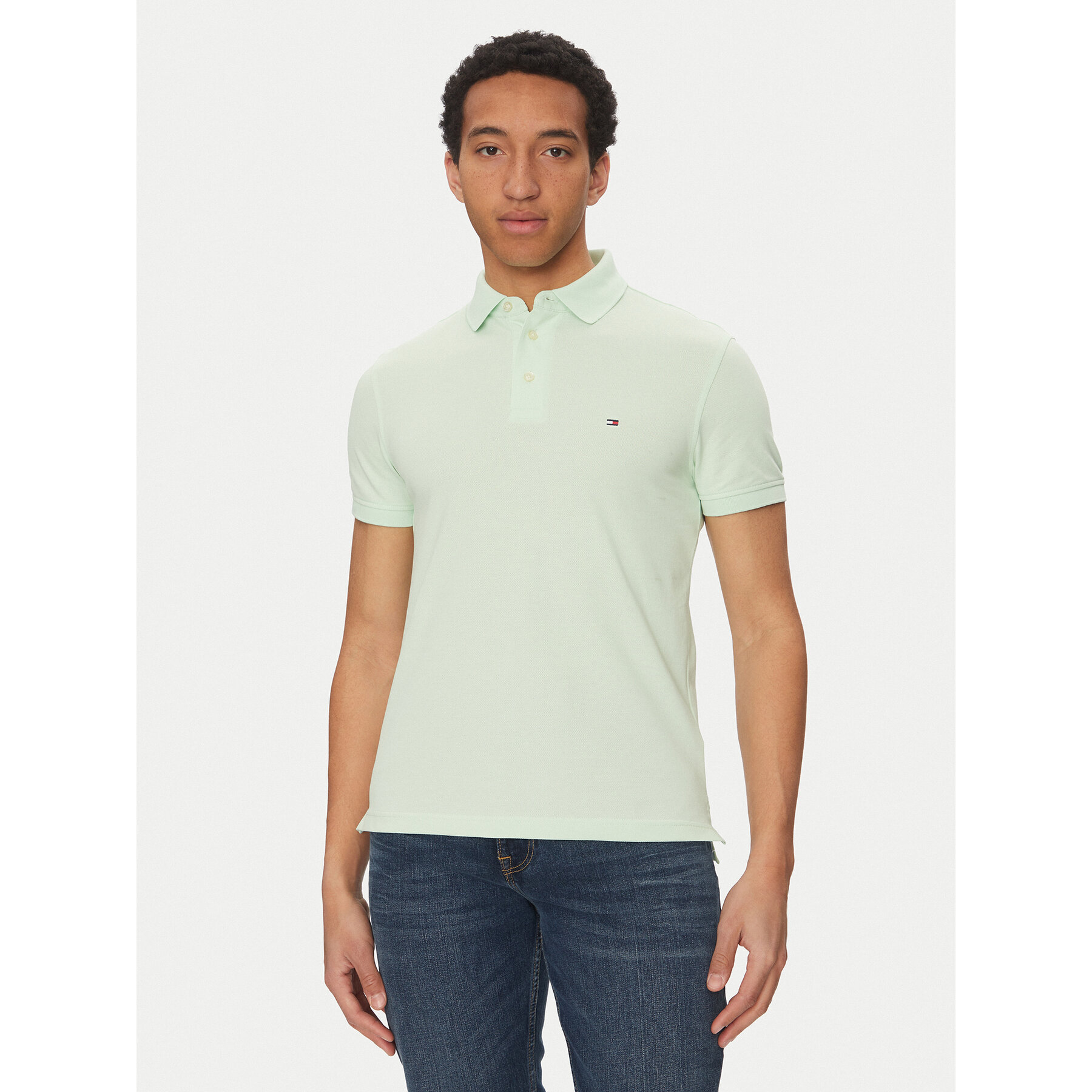 Tommy Hilfiger Polo 1985 MW0MW17771 Verde Slim Fit