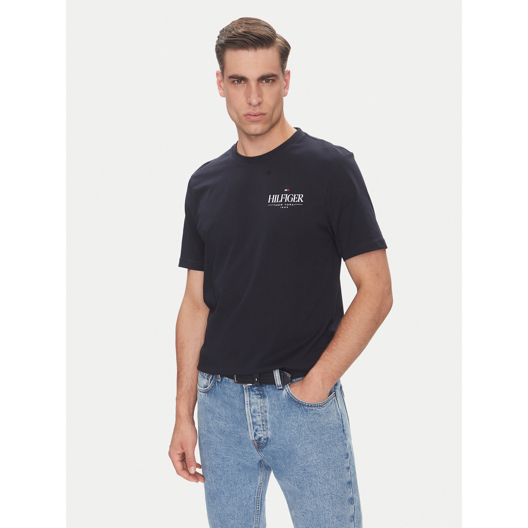 Tommy Hilfiger Póló Stack MW0MW39355 Sötétkék Regular Fit