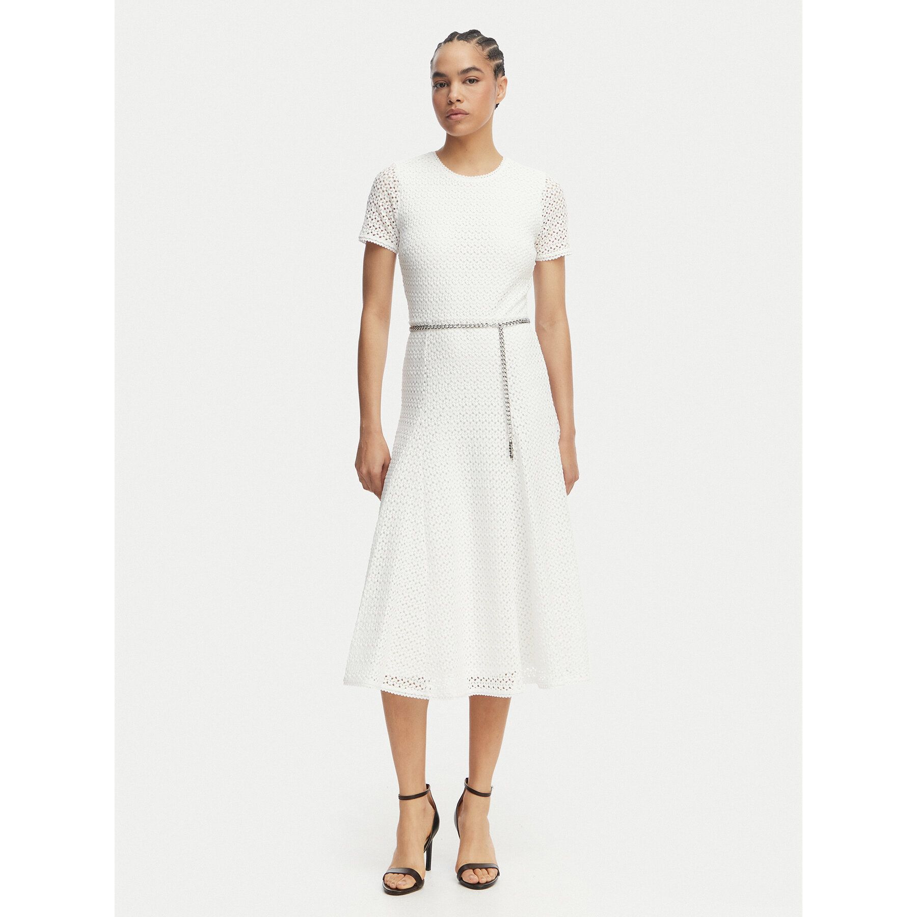 MICHAEL Michael Kors Kleid für den Alltag MS683DUKS1 Weiß Regular Fit