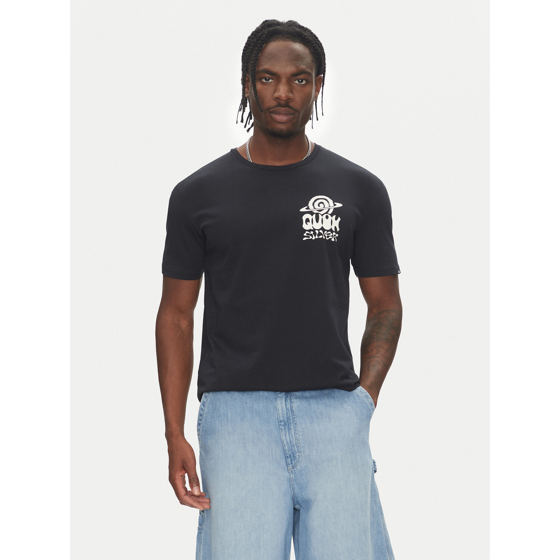 Quiksilver Majica Ev Cosmic Vibrations Ss EQYZT08053 Črna Regular Fit