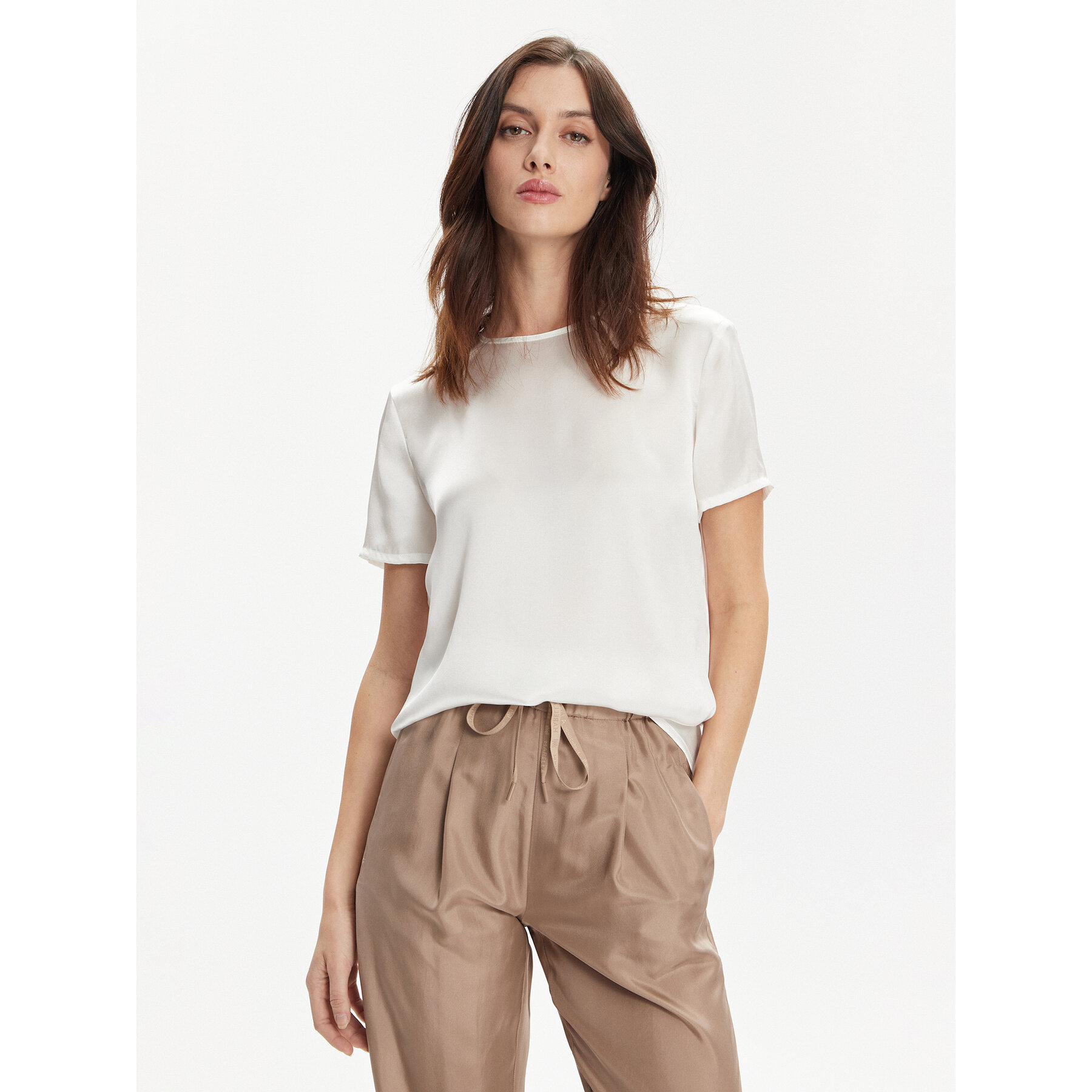 Marella T-shirt Hobby 2413111161 Bianco Regular Fit