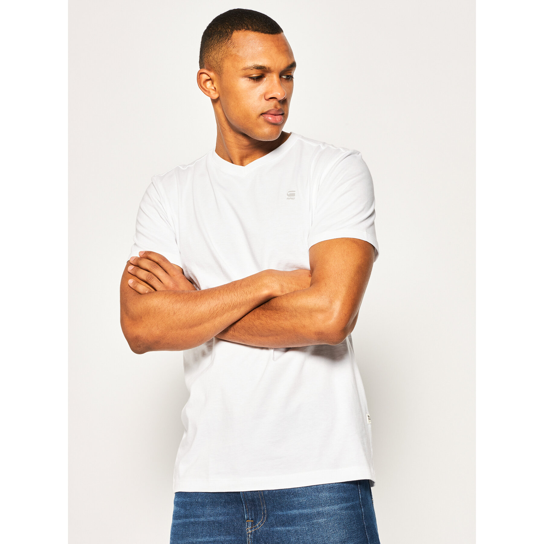G-Star Raw Póló Base-S D16412-336-110 Fehér Regular Fit