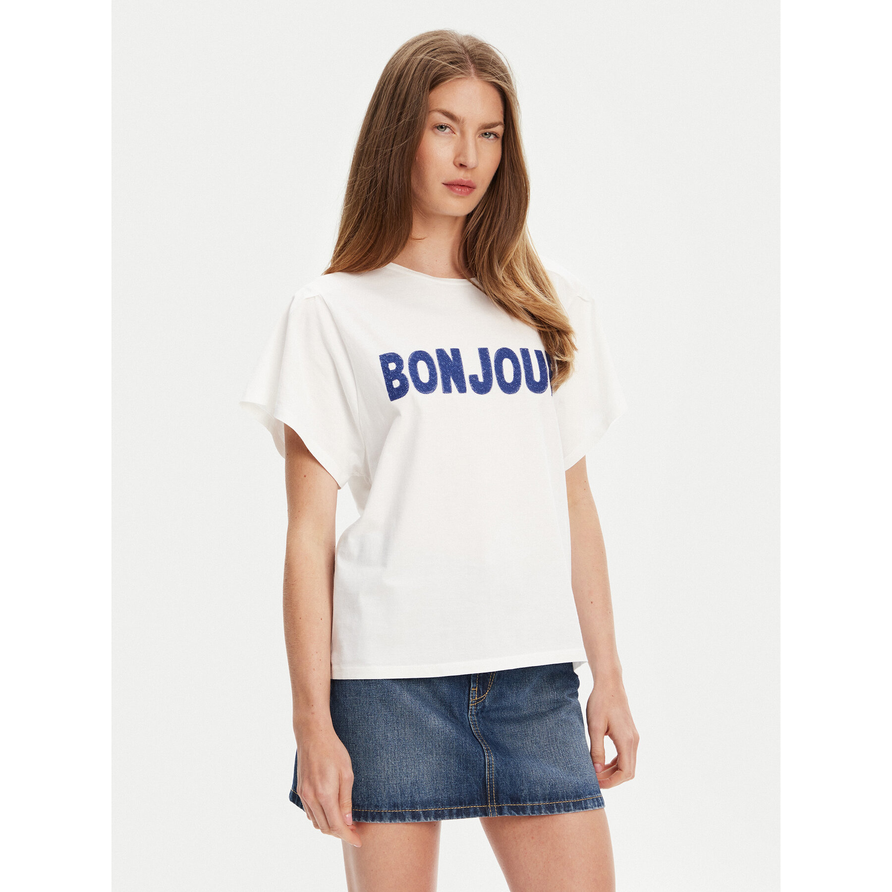 United Colors Of Benetton Póló 3LNSD109Z Fehér Relaxed Fit