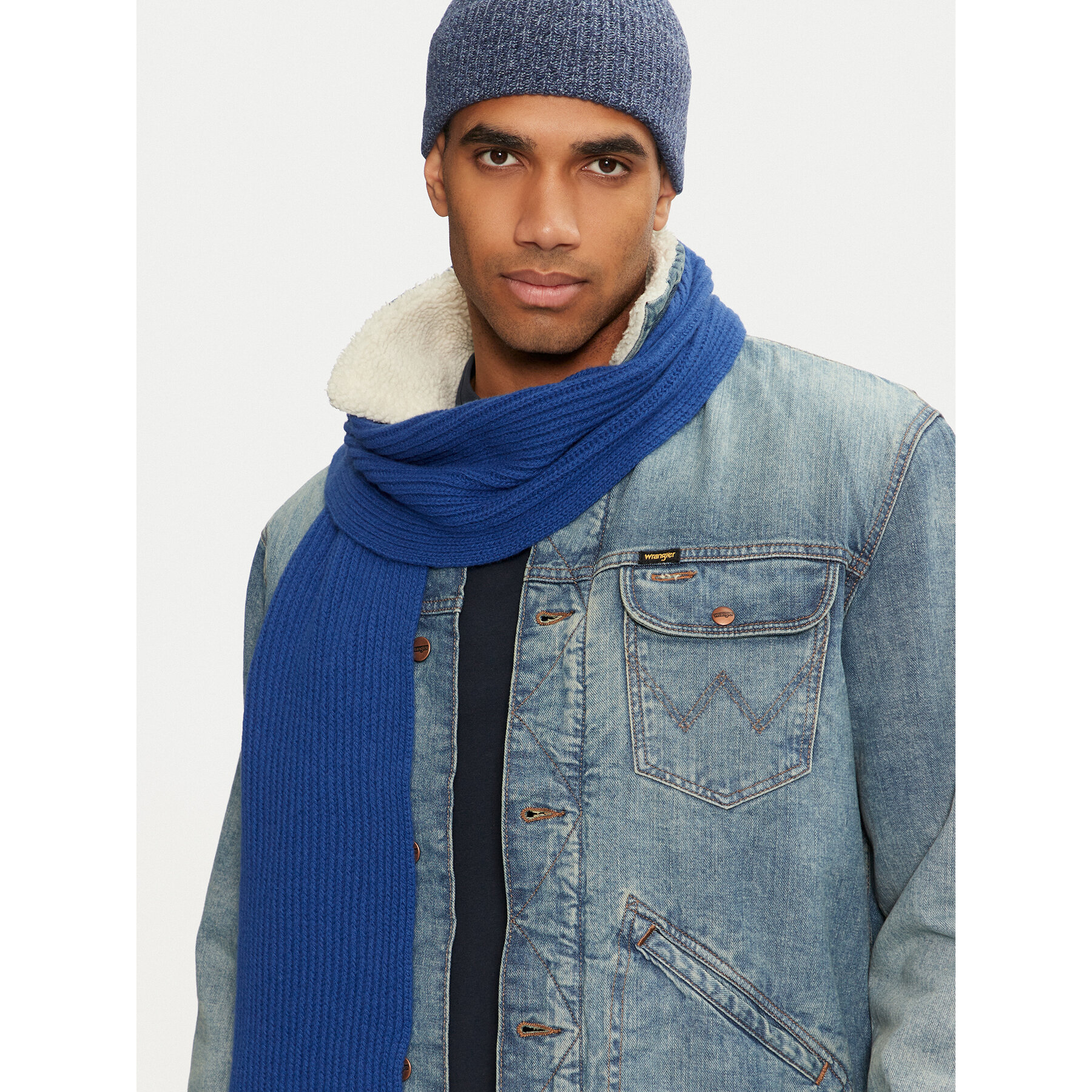 Męski Szalik United Colors Of Benetton Granatowy 1302U0723