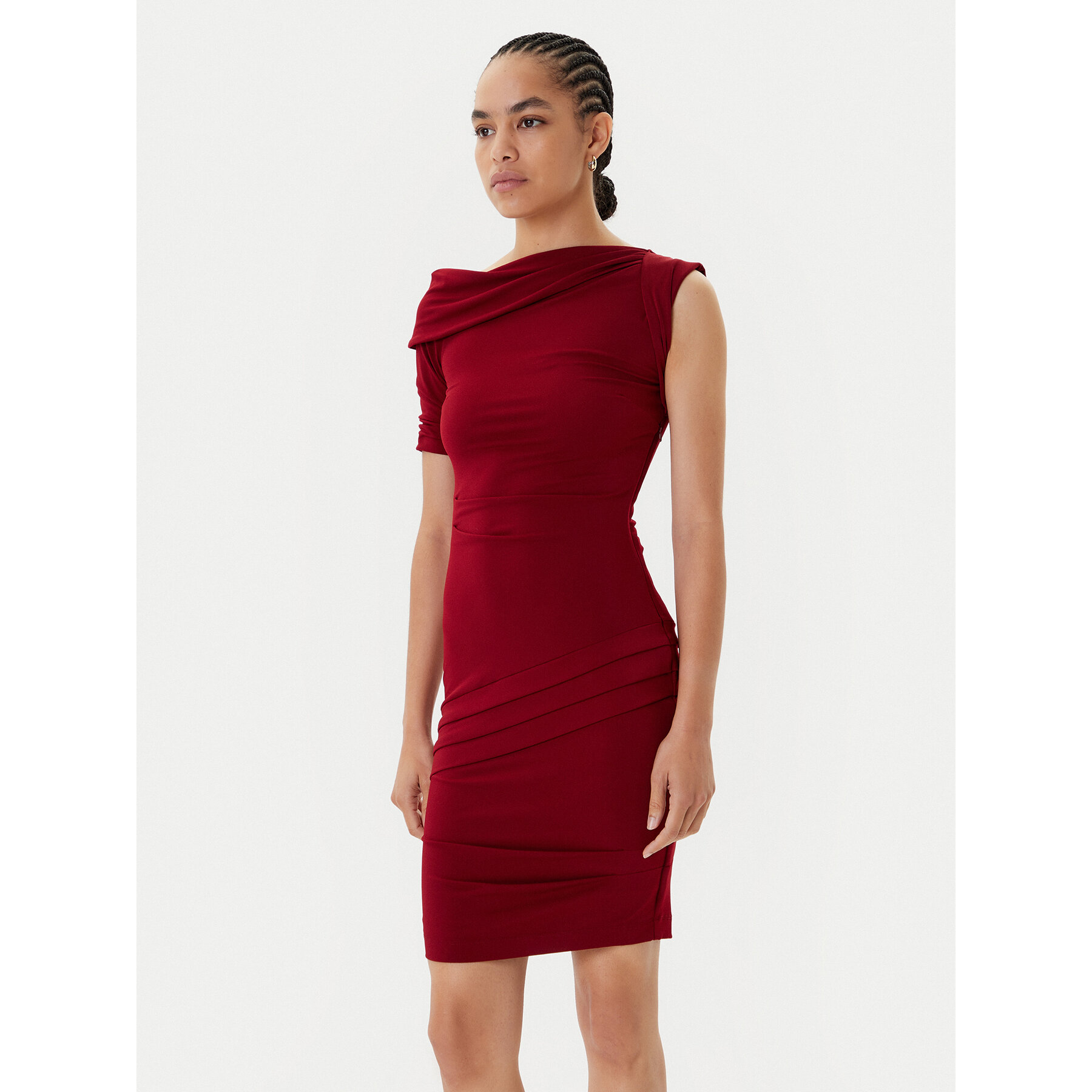 Guess Coctailkleid W5BK71 KCVG2 Dunkelrot Slim Fit