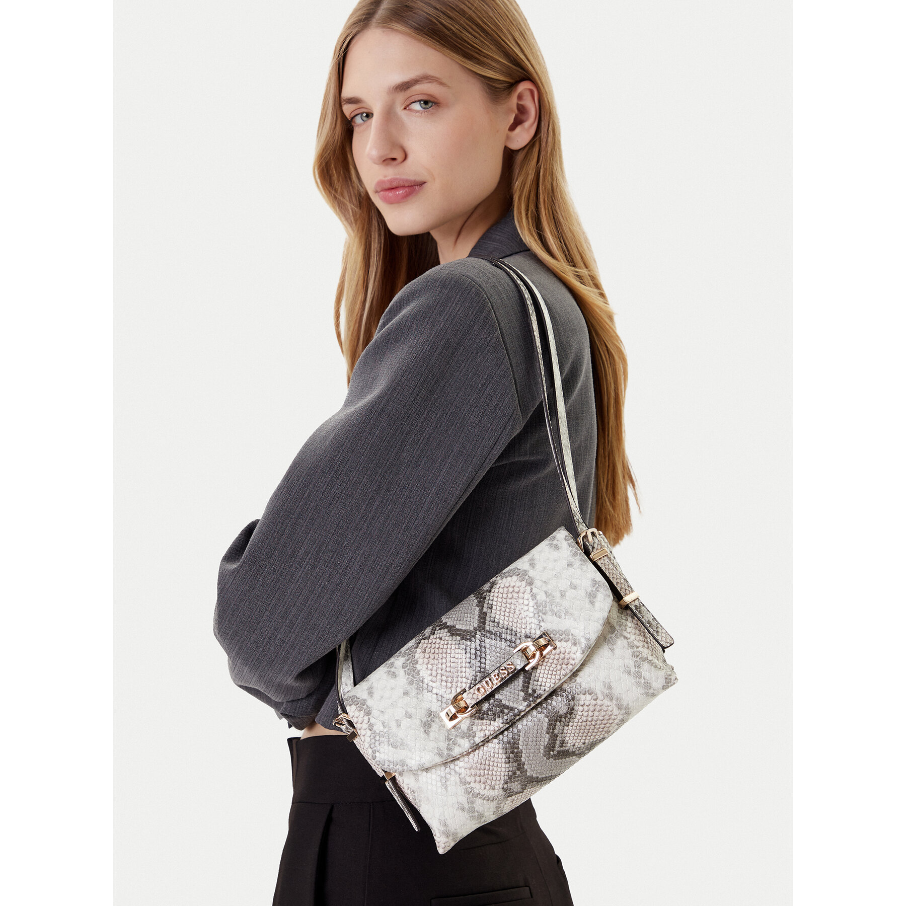 Geantă Guess Lefia HWKG96 44190 Gri