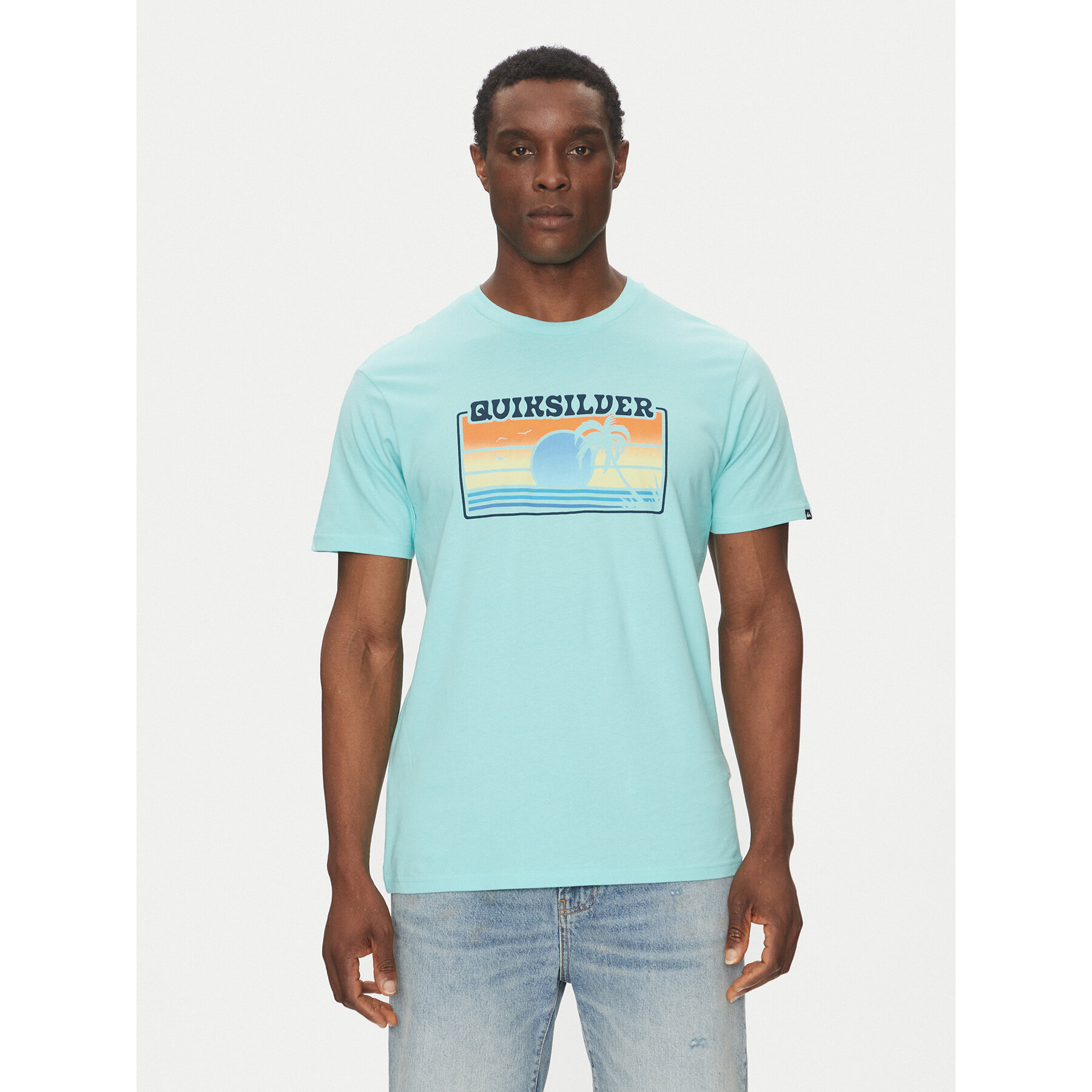 Quiksilver T-shirt EQYZT08065 Turchese Regular Fit