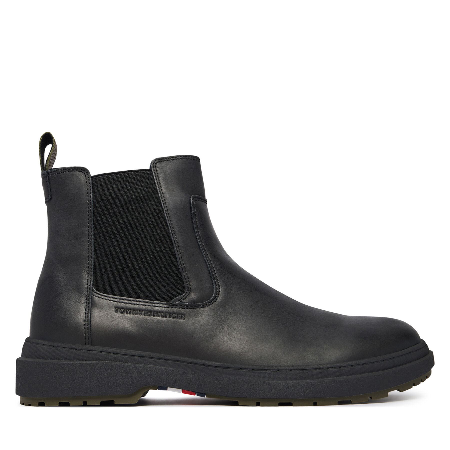 Štibletai Tommy Hilfiger Hilfiger Outdoor Warm Lth Chel FM0FM05958 Juoda
