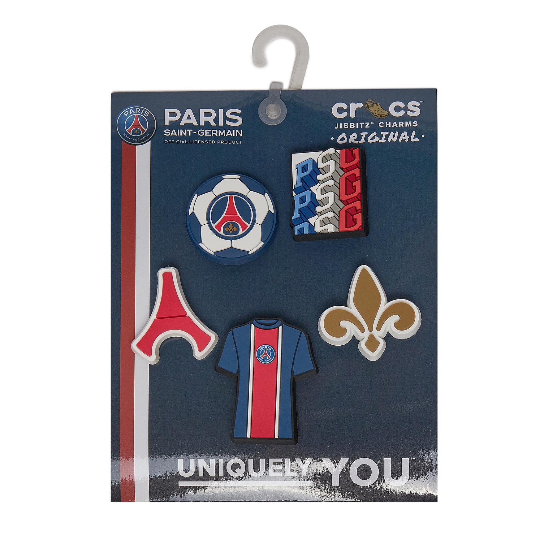 

Прикраса для взуття Crocs Jibbitz Paris St Germain 5Pck 10012289 Multicolor, Кольоровий