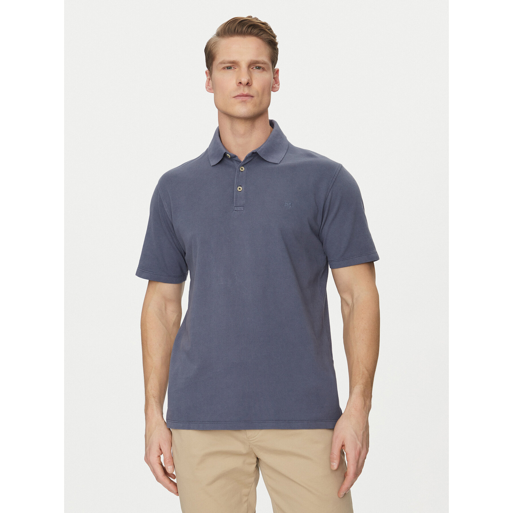 Jack & Jones Polo majica William 12257315 Modra Regular Fit