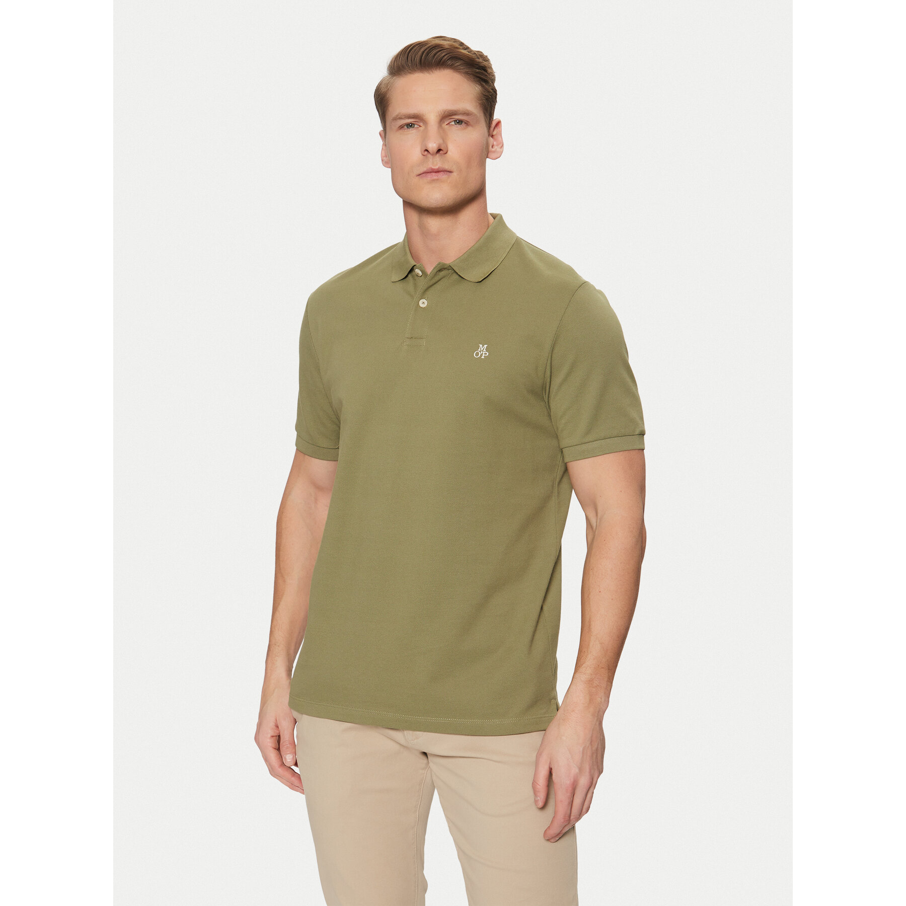 Marc O'Polo Pólóing B21223053092 Khaki Regular Fit