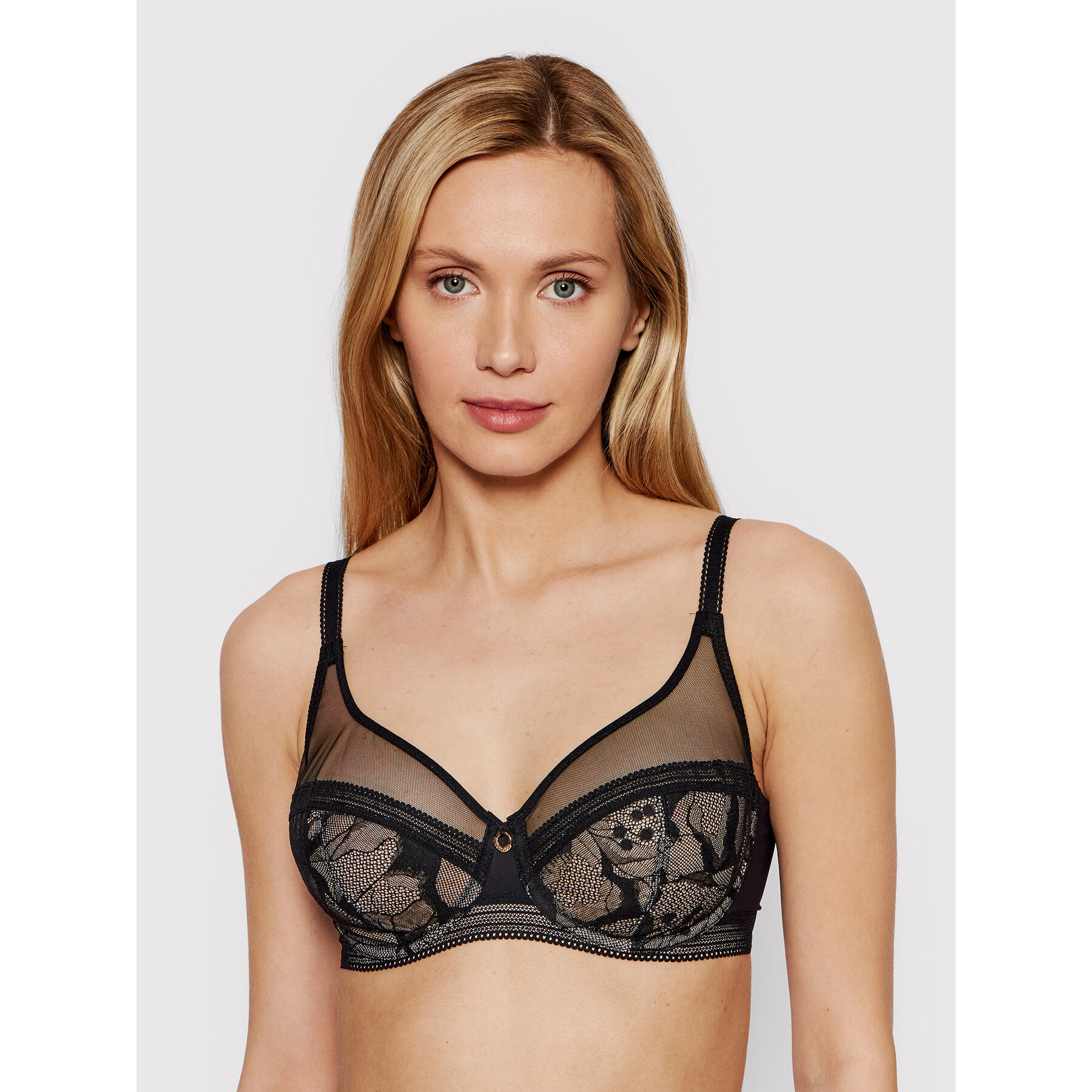 Chantelle Σουτιέν με μπανέλα True Lace C11M10 Μαύρο