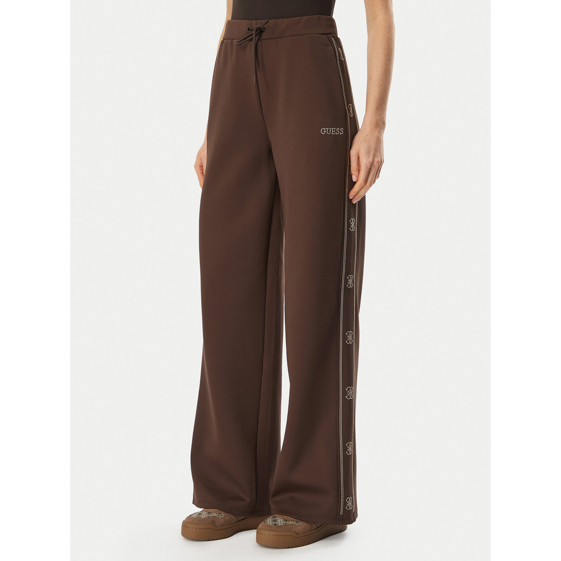 Guess Jogginghose V5BB12 KCX22 Braun Regular Fit
