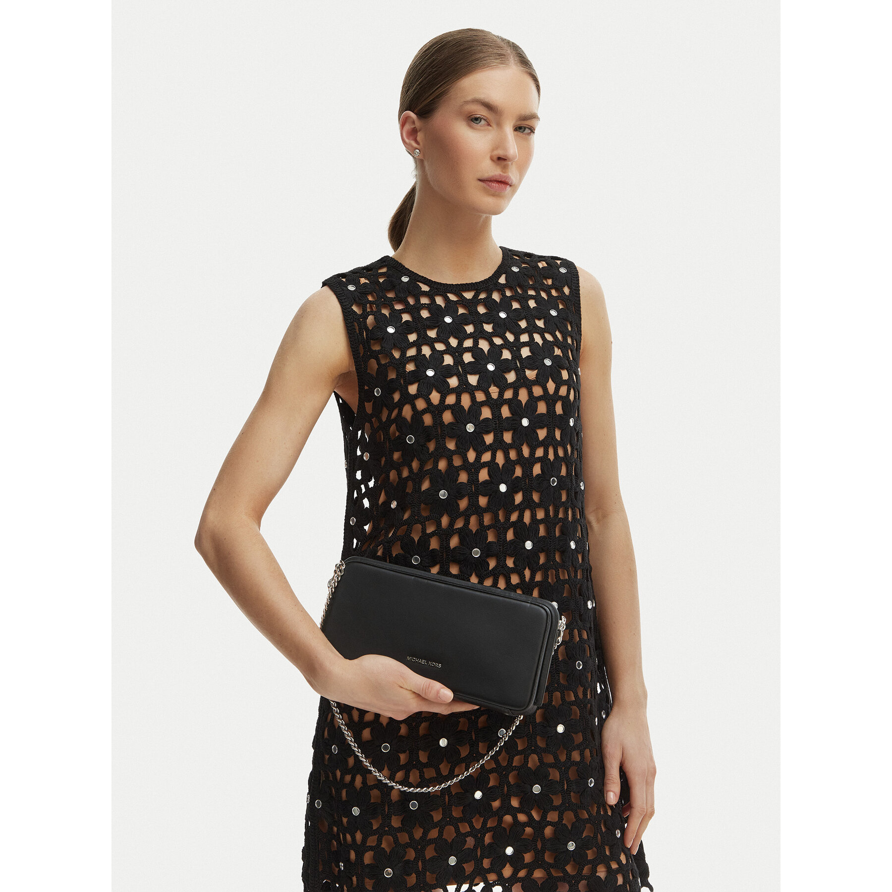 Дамска чанта MICHAEL Michael Kors Goldie 30S6S14C6L Черен