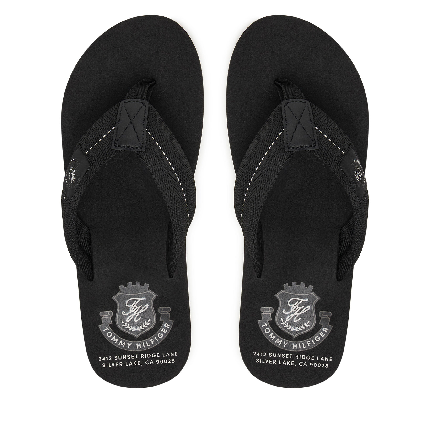 Japanke Tommy Hilfiger Patch Hilfiger Beach Sandal FM0FM05804 Crna