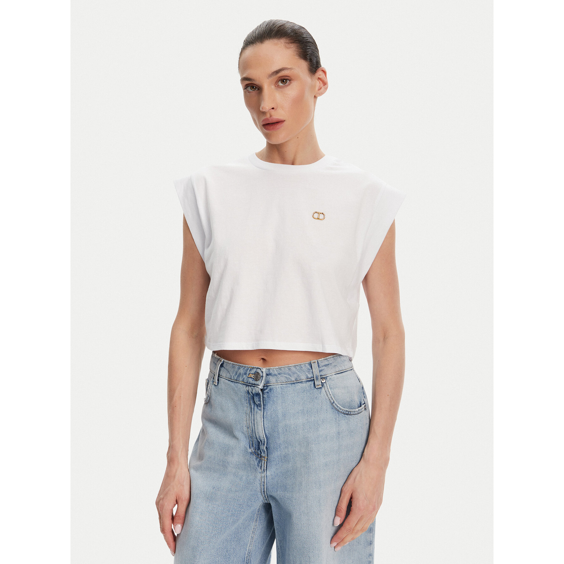 TWINSET T-Shirt 251TT2043 Λευκό Regular Fit