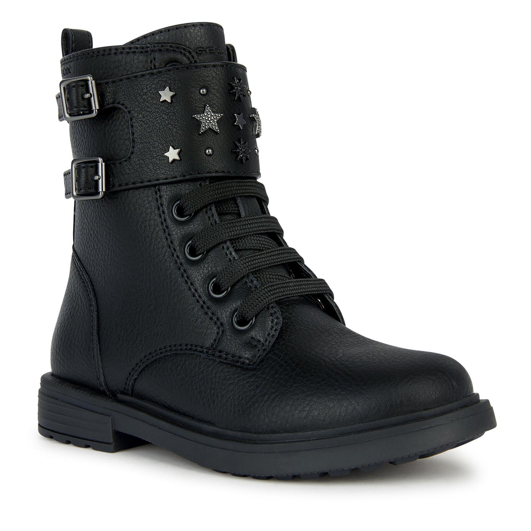 Gležnjarji Geox Jr Eclair J169QD 000BU C9B1G D Black/Gun