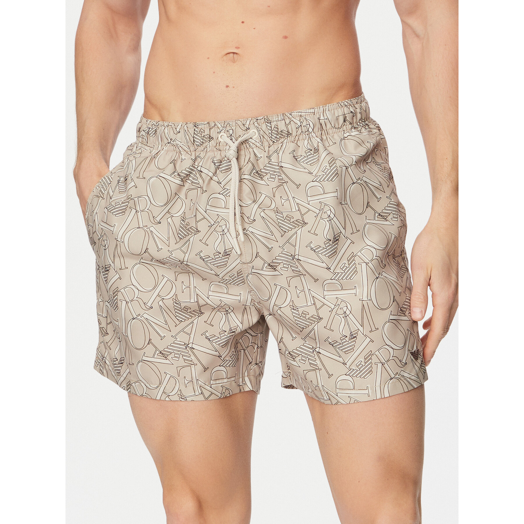 Emporio Armani Badeshorts EM000583 AF20440 F6056 Grau Regular Fit