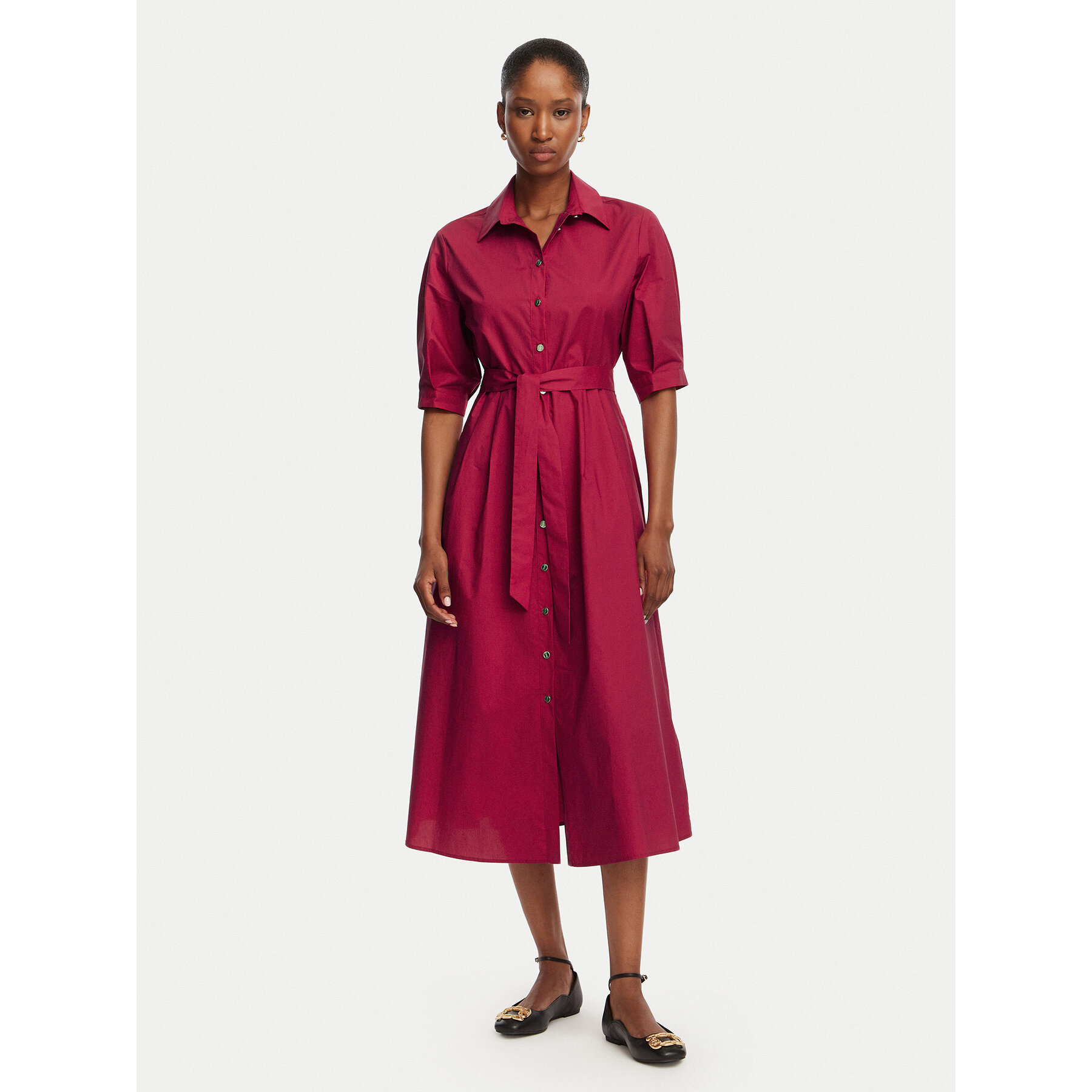 Liu Jo Hemdkleid WA6349 T4853 Rot A-Line Fit