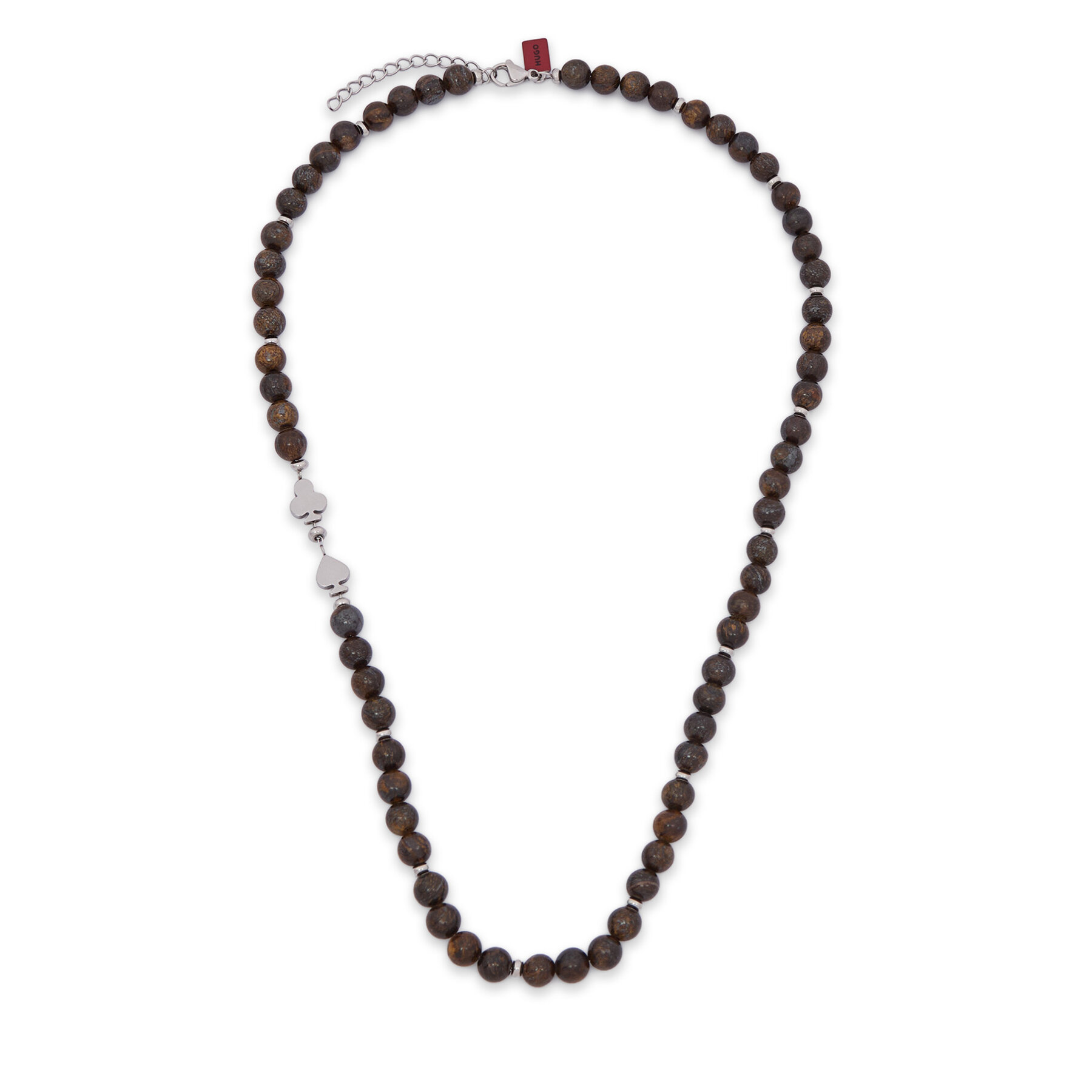 Колие HUGO E-BEADS5-NEC 50566265 Кафяв