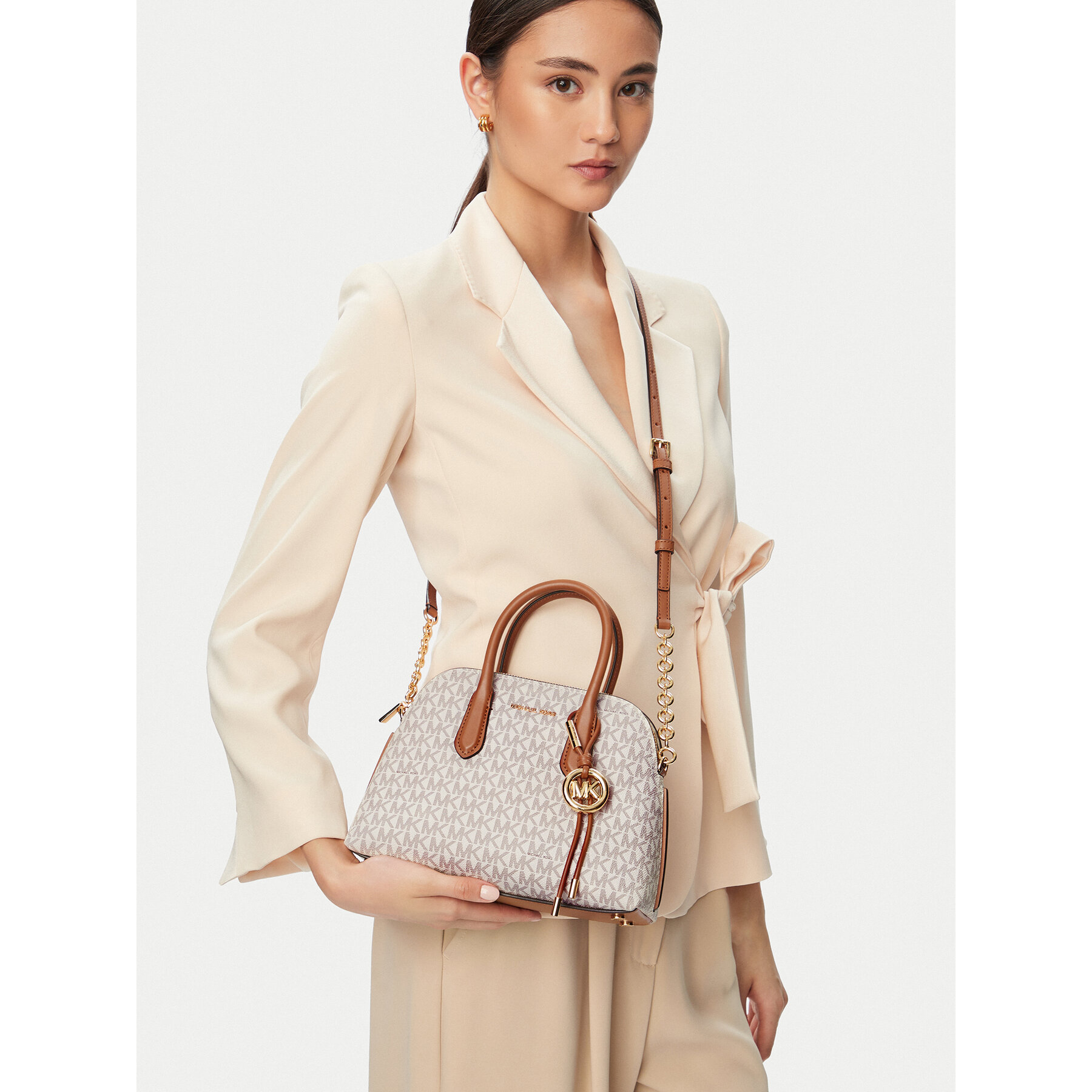Geantă MICHAEL Michael Kors 30T6GX4S2B Crem