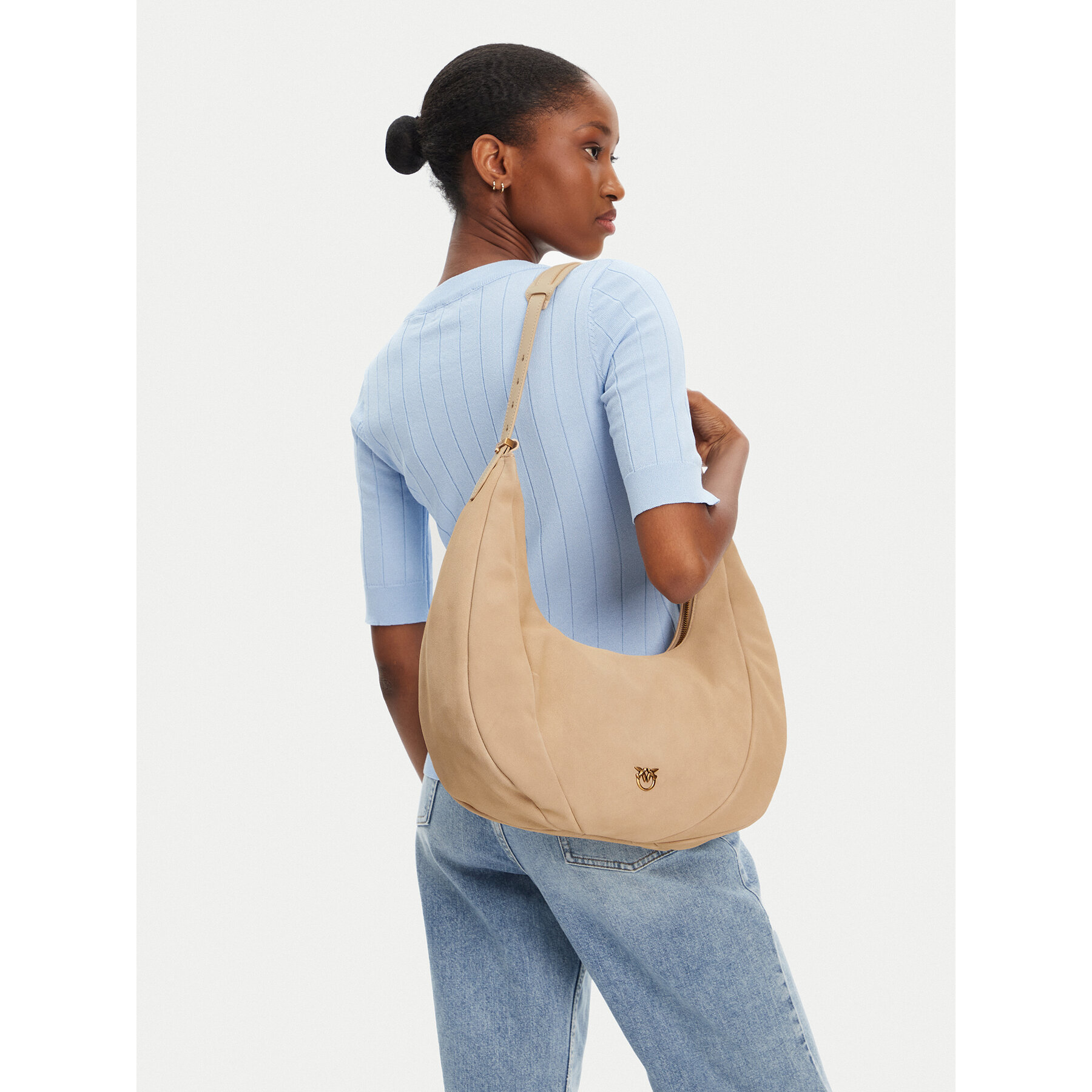 Torbica PINKO Slouchy Hobo Big PE 25 PLTT 104295 A29N Bež