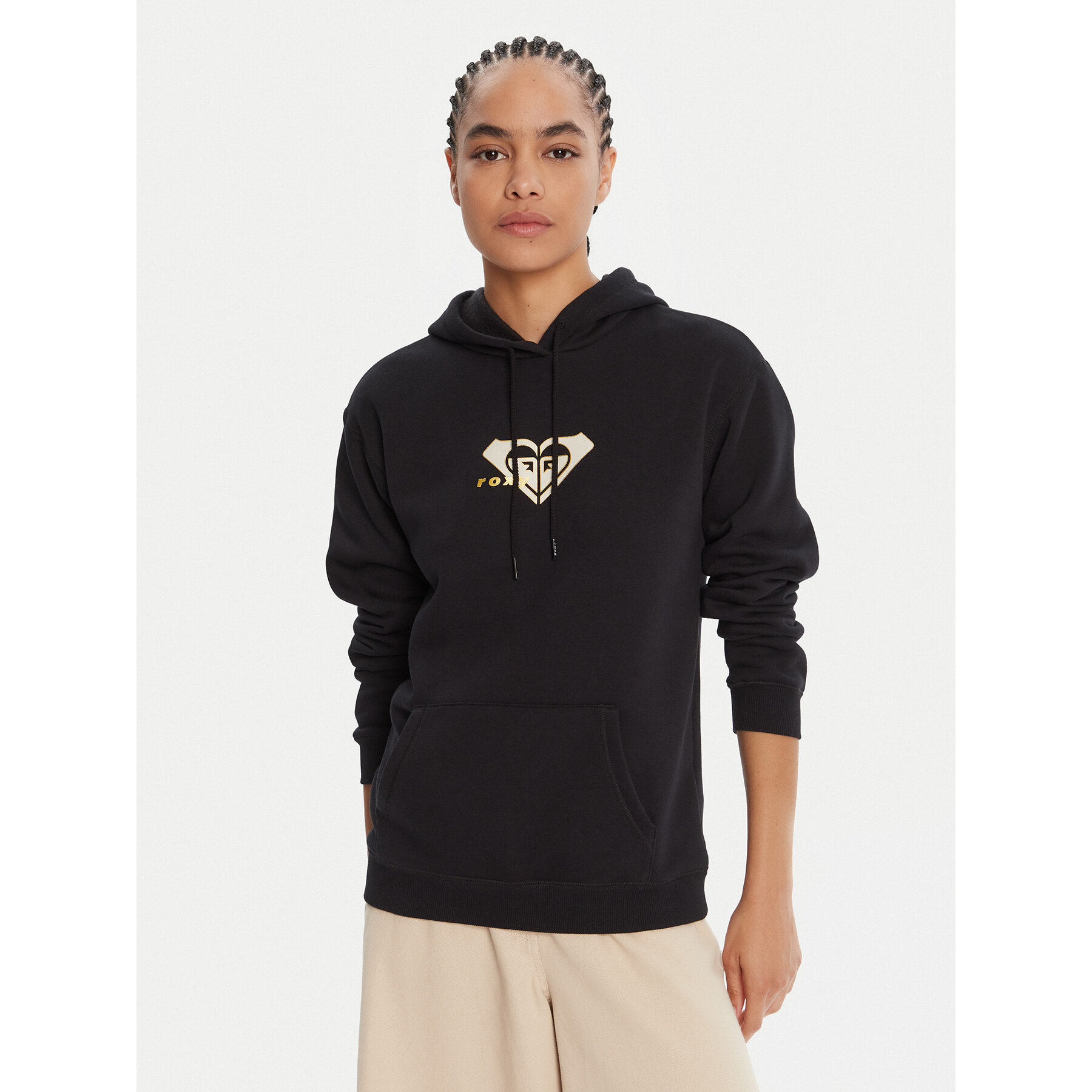 Roxy Sweatshirt ERJFT05028 Schwarz Regular Fit