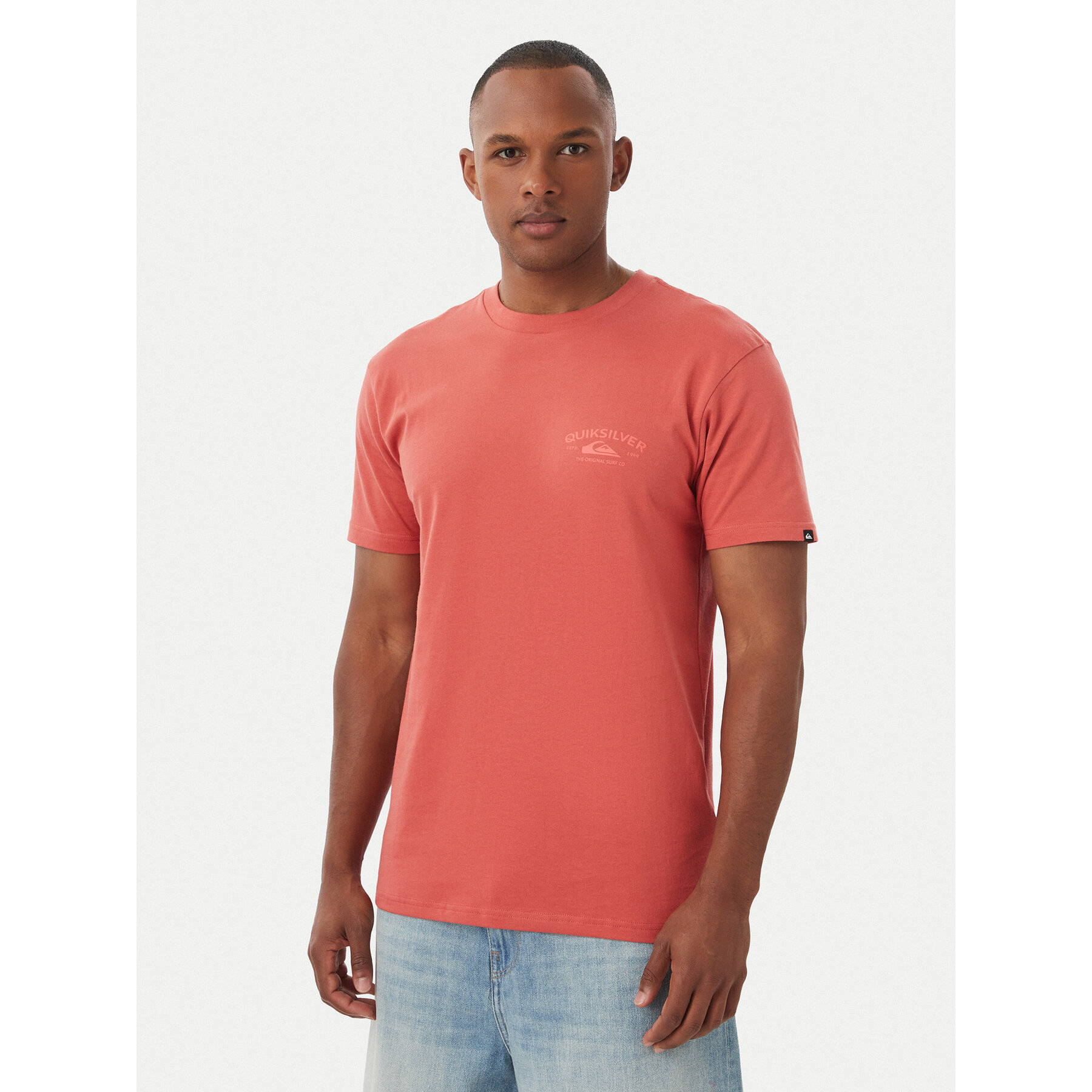 Quiksilver Majica Anchor EQYZT08178 Svetlo rdeča Regular Fit
