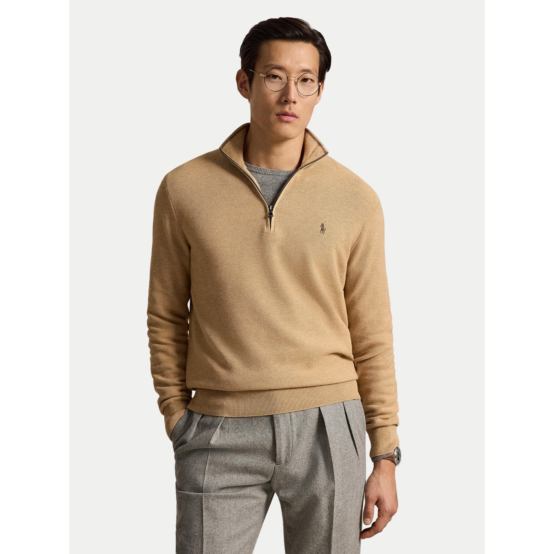 Polo Ralph Lauren Pullover 710B18060007 Hellbraun Regular Fit